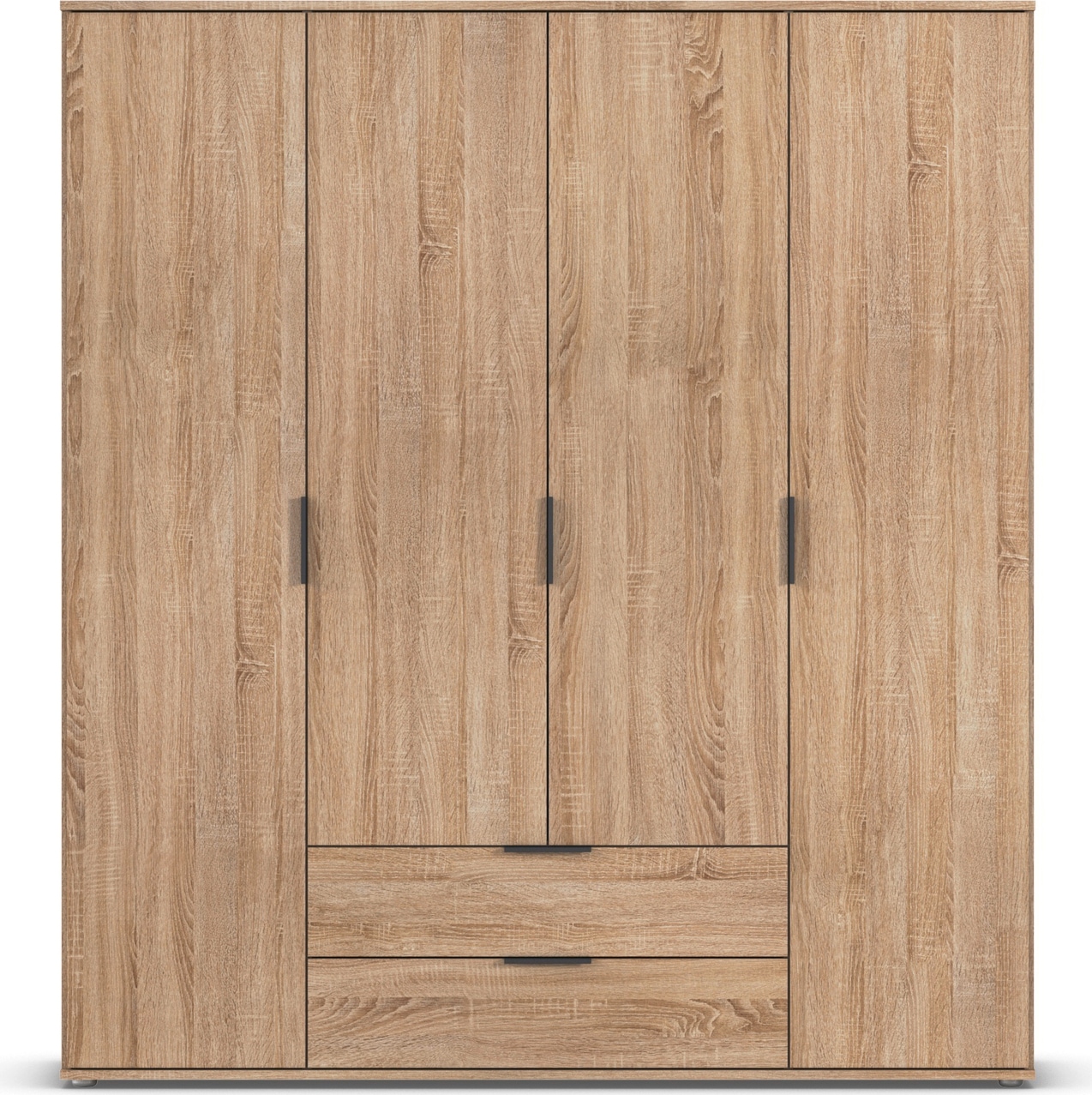 rauch Drehtürenschrank »Kleiderschrank Schrank Garderobe Wäscheschrank ESSEA in 2 Breiten«, mit 2 Schubladen, in schlichtem Design, moderne Griffe MADE IN GERMANY