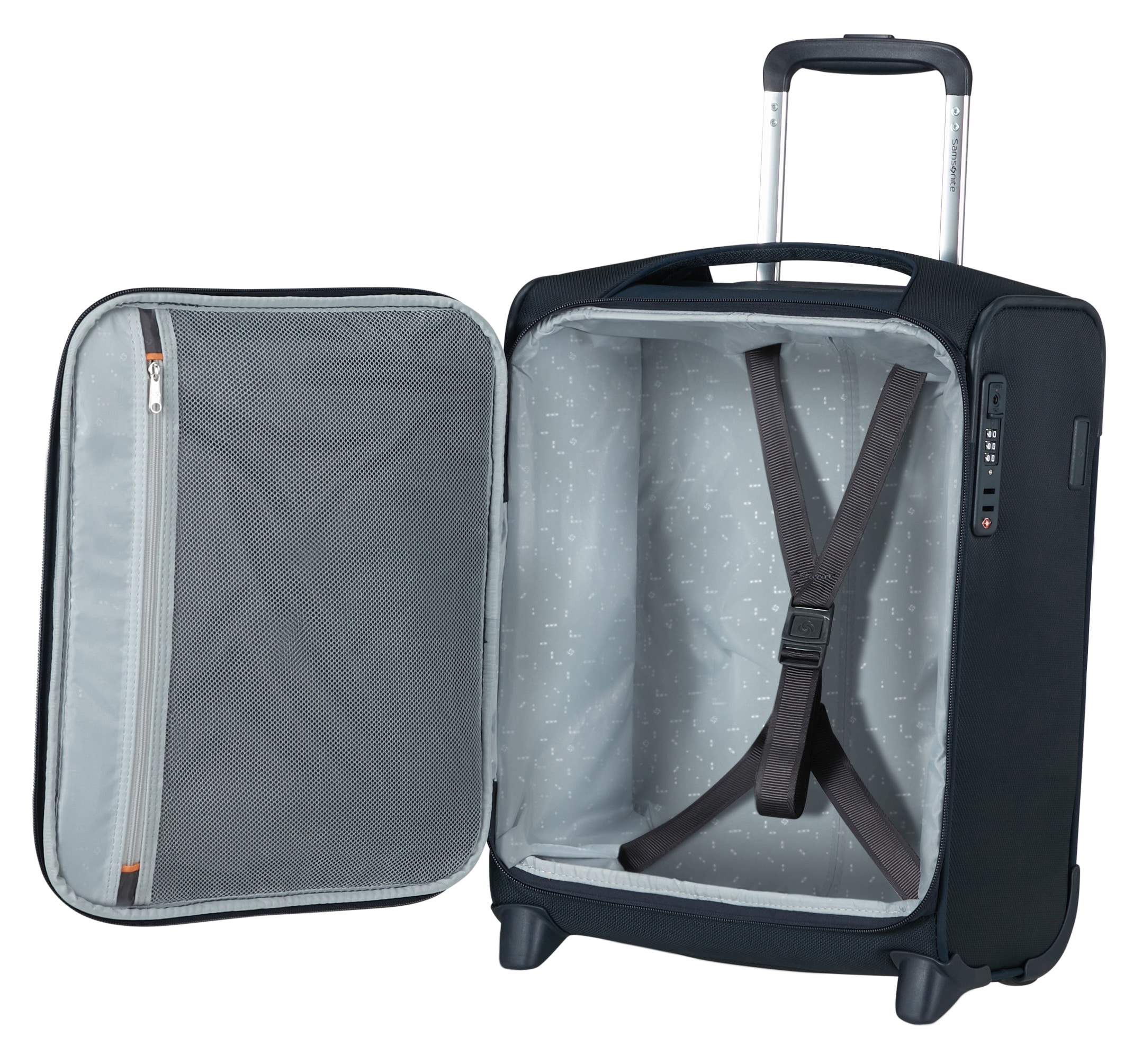 Samsonite Weichgepäck-Trolley »RE-LITE, 45 cm«, (Set, 2 St., mit Packwürfel), 2 Rollen, Underseater Handgepäck TSA-Schloss Reisekoffer Laptopfach