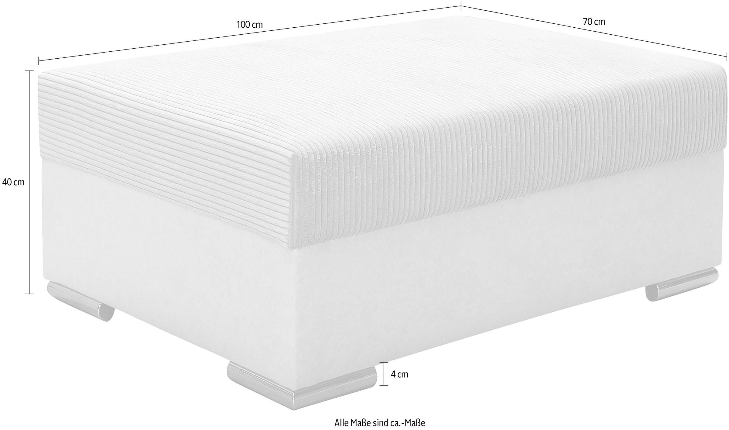 COLLECTION AB Hocker »John«, Frei im Raum stellbar, wahlweise mit Federkern