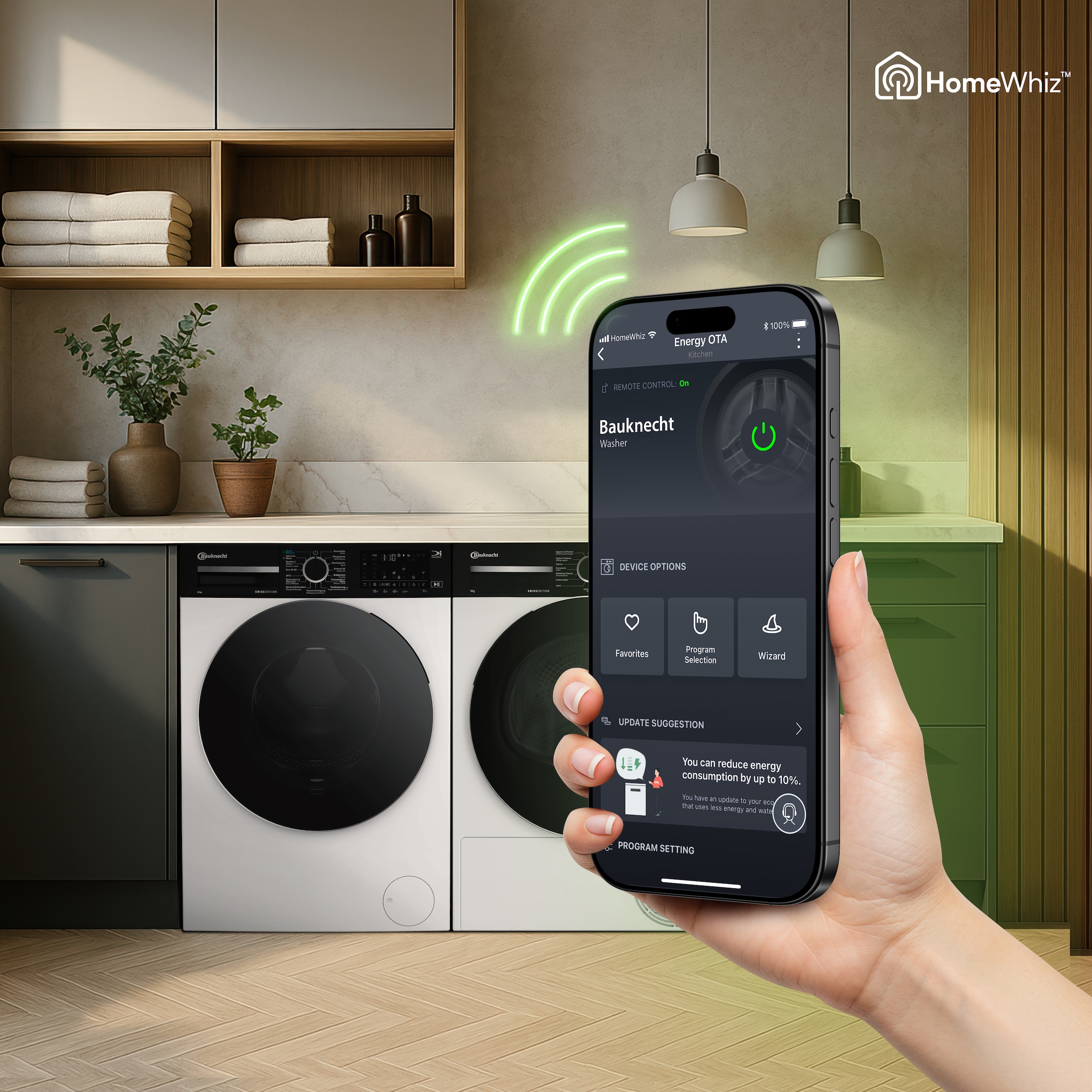 BAUKNECHT Waschmaschine »B WM 8A6 BC S« 8 kg 1400 U/min Adaptive Wash – Intelligente Anpassung 
für perfekte Waschergebnisse