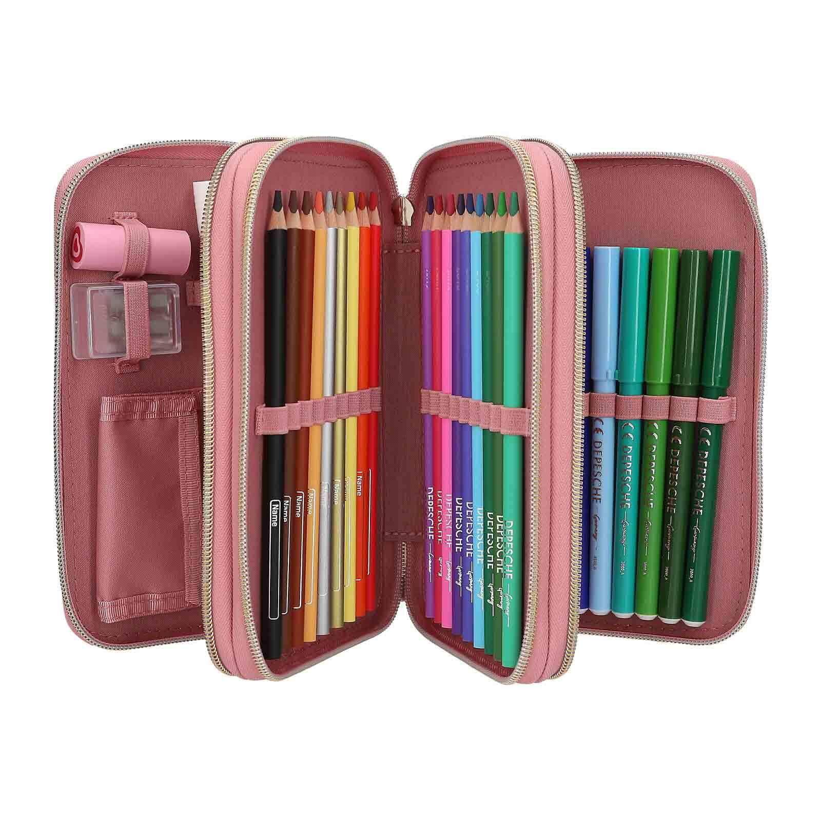 Depesche Buntstift »3-Fach Federtasche Dusty Rose Miss Melody 20 x 13 x 7,5 cm rosa«