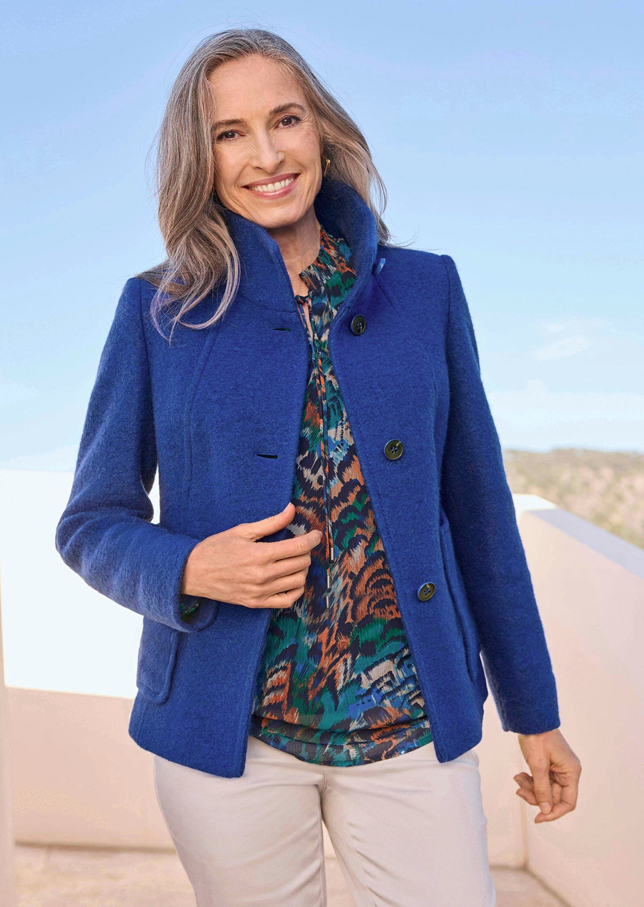 GOLDNER Wolljacke »Wollmix Jacke mit Stehkragen«