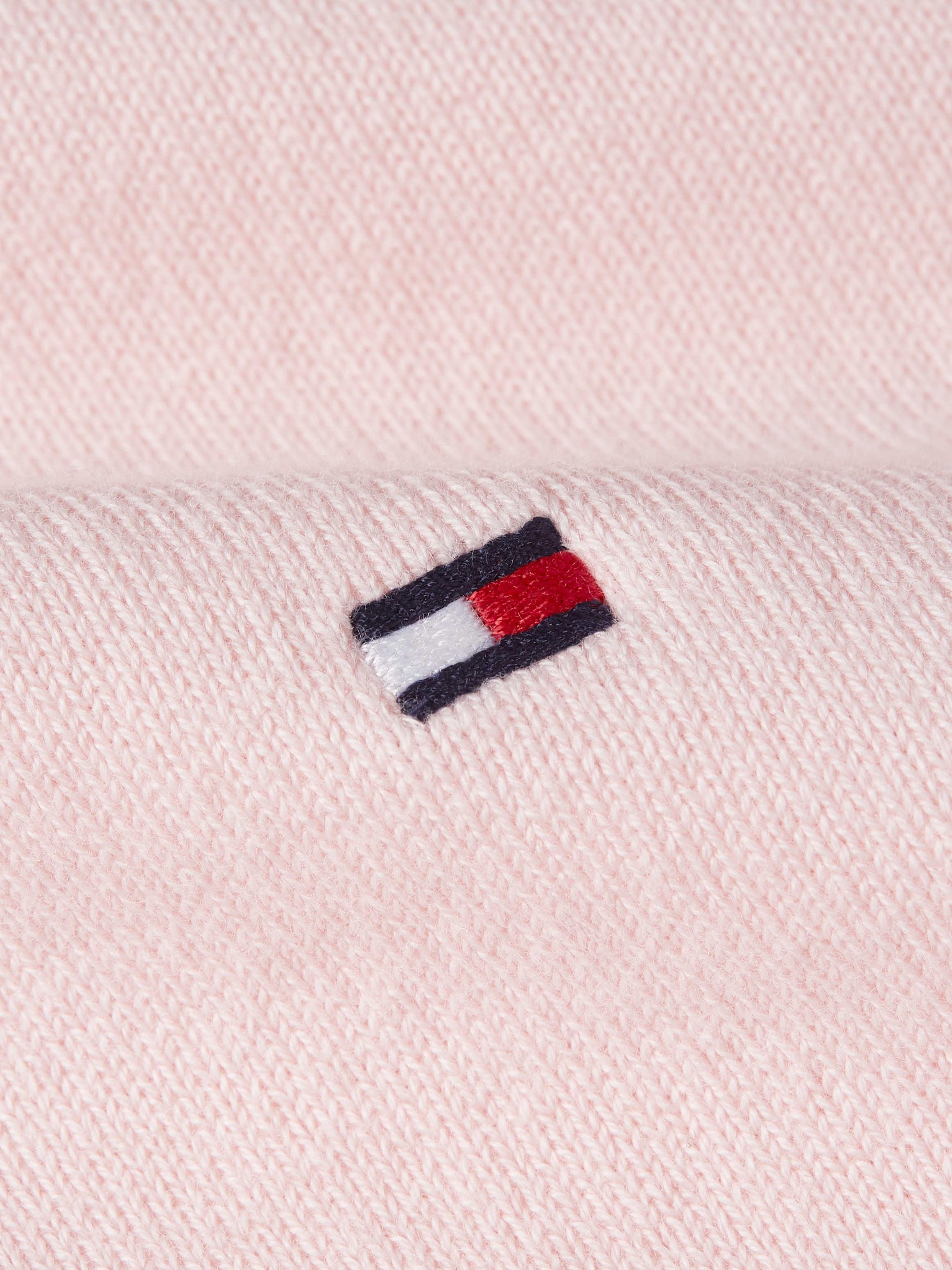 Tommy Hilfiger Strickpullover »CO JERSEY STITCH BOAT-NK SWEATER«, mit Tommy Hilfiger Logo-Flag am Ärmel