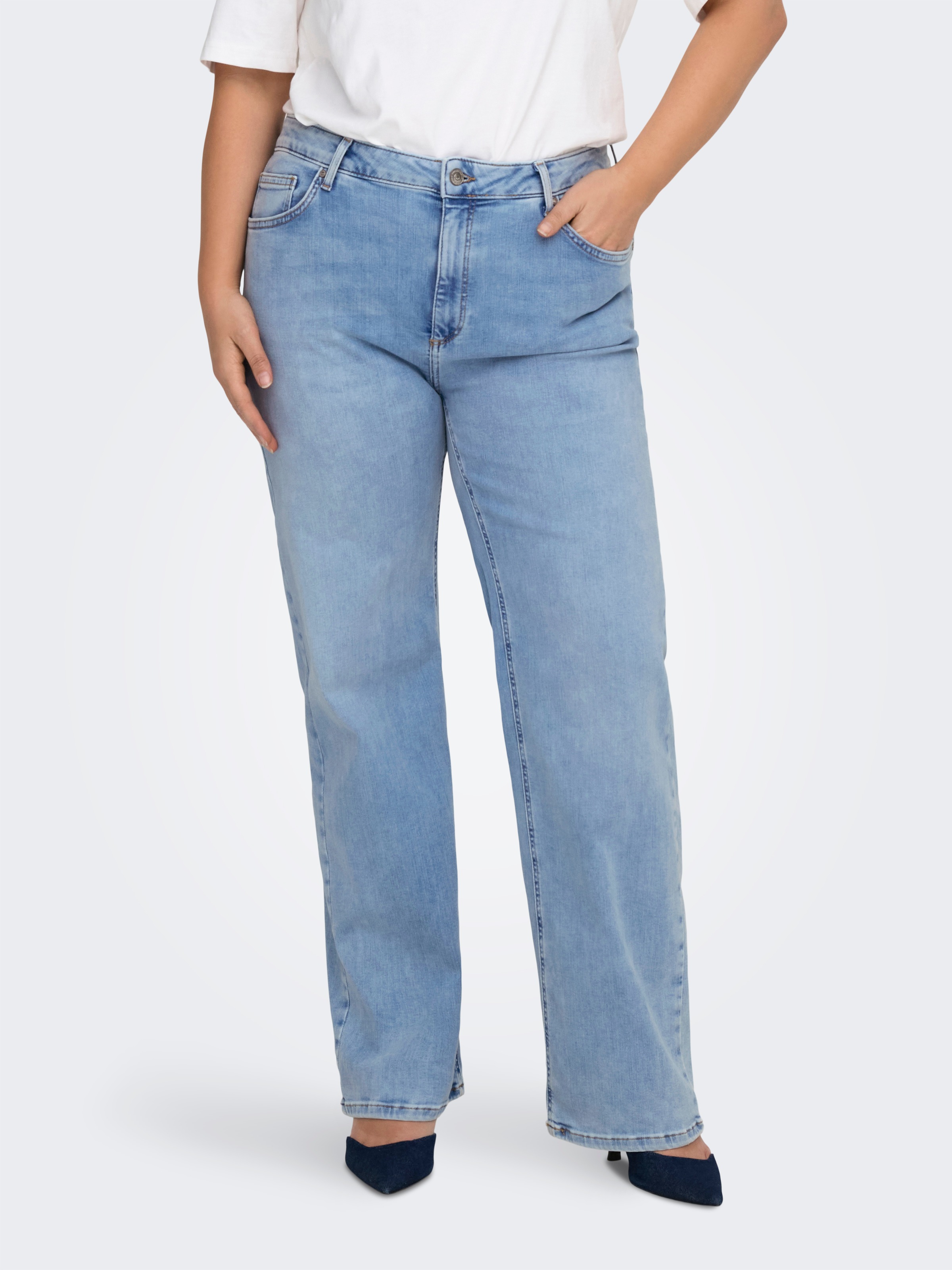 ONLY CARMAKOMA Weite Jeans "CARWILLY HW WIDE DNM TAI006" günstig online kaufen