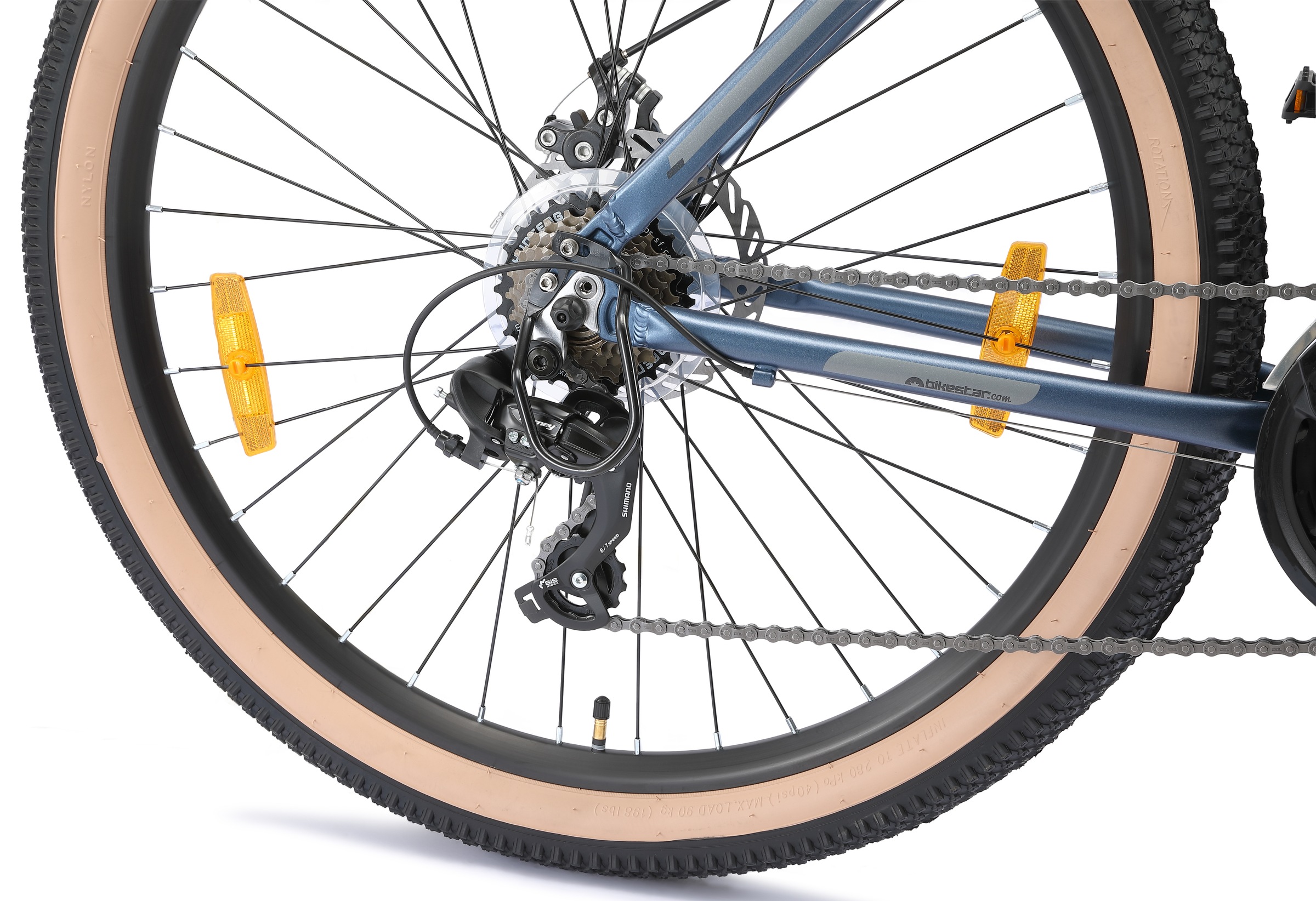 Bikestar Mountainbike 21 Gang Shimano RD-TY300 Schaltwerk Kettenschaltung für Damen und Herren, Kettenschaltung