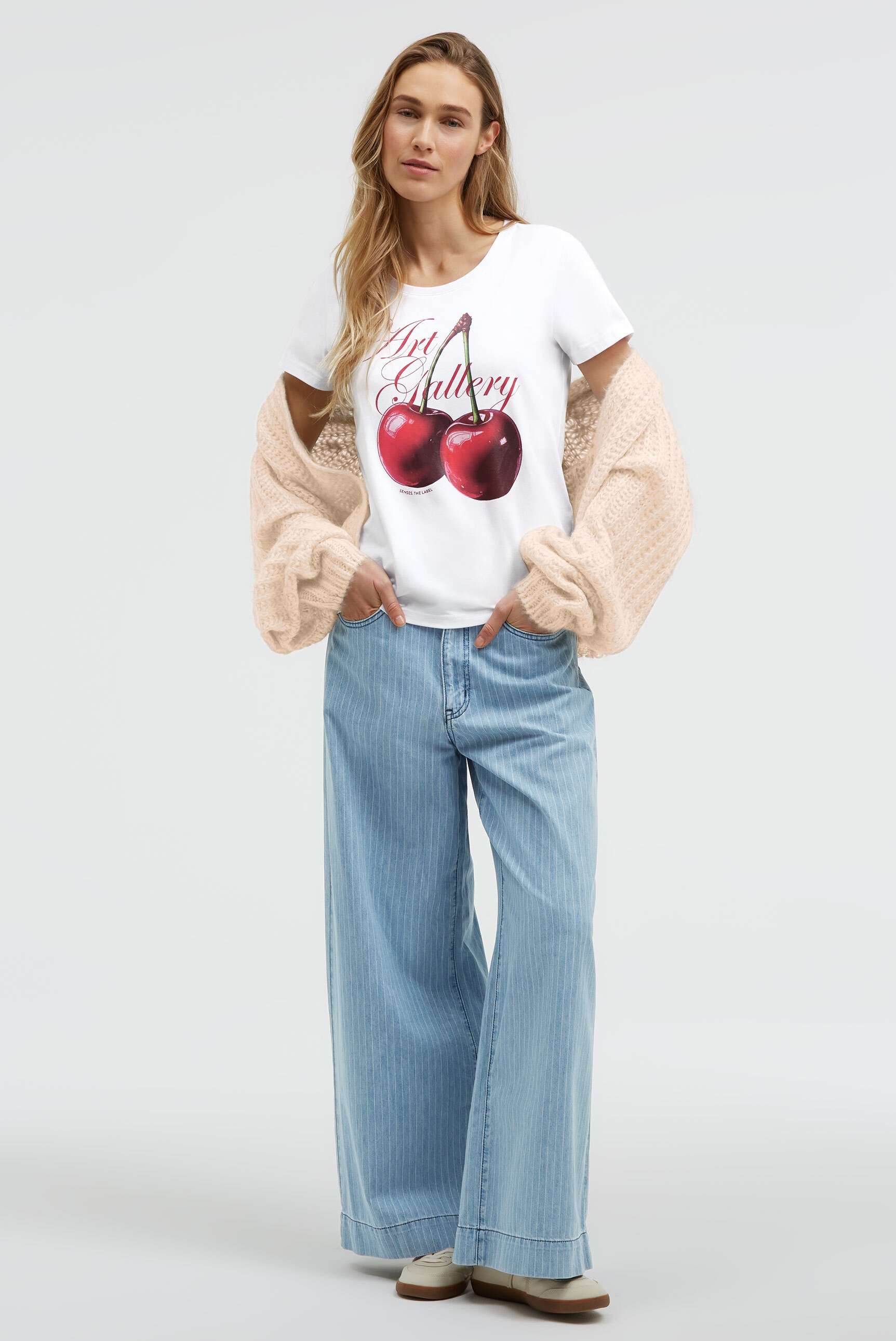 SENSES.THE LABEL Rundhalsshirt mit Baumwolle