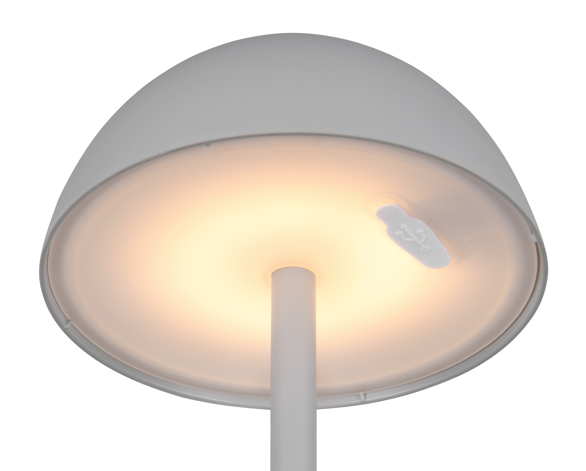 my home LED Außen-Tischleuchte »Abbey Tischleuchte 2er-Set«, 1 flammig, Leuchtmittel LED-Board | LED fest integriert, 2er Set Outdoor Akku Tischlampe Pilzdesign USB-C 4-fach Touch Dimmer