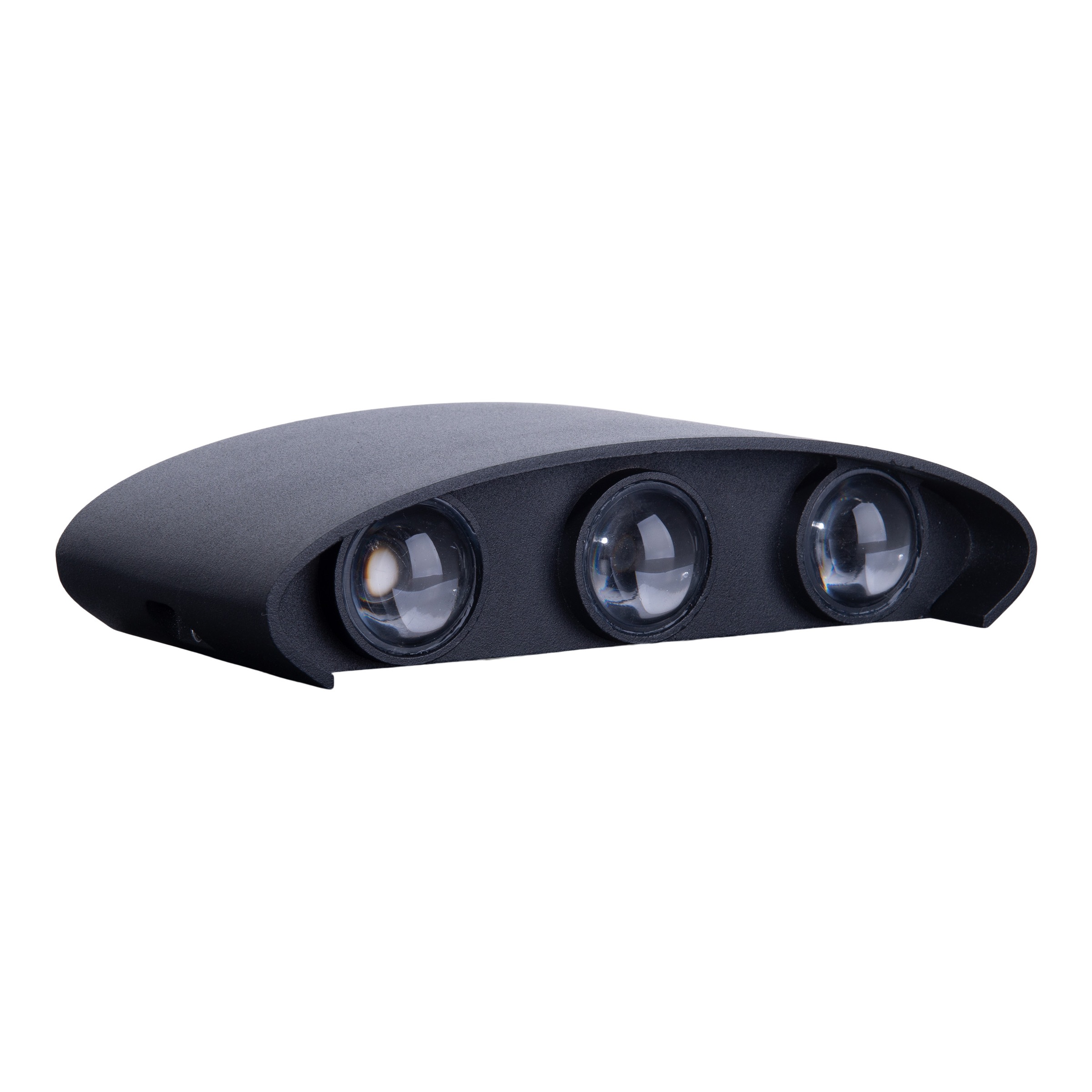 näve LED Außen-Wandleuchte »Auron« LED-Modul 1 Stk. Warmweiß anthrazit, geschwungene Form, Lichtaustritt nach oben und unten, IP54