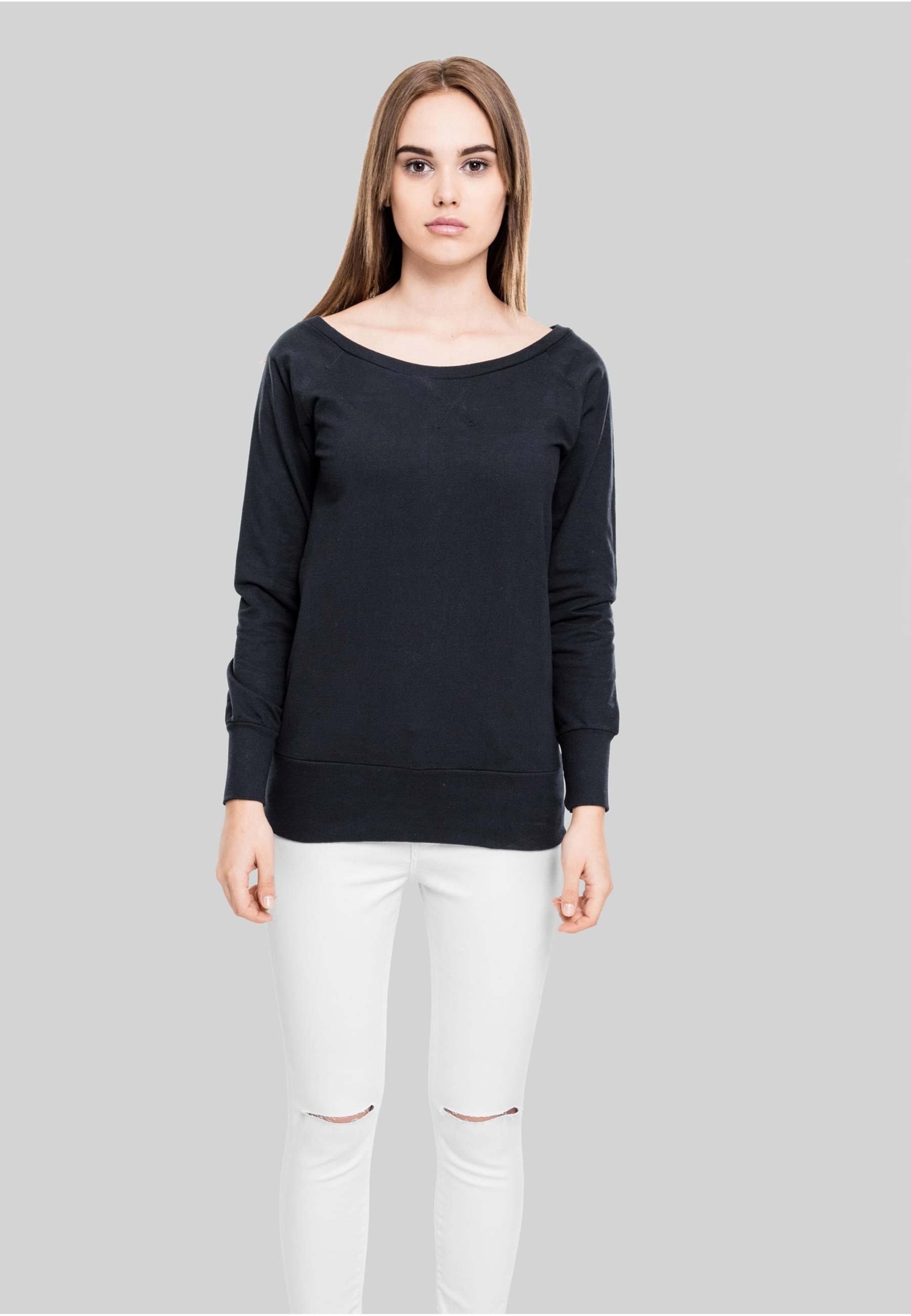 URBAN CLASSICS Sweatshirt »Urban Classics Damen Ladies Wideneck Crewneck«, (1 tlg.)