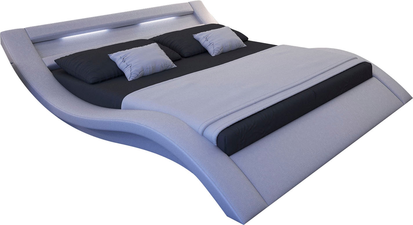 SalesFever Polsterbett, mit LED-Licht im Kopfteil, Lounge Bett in moderner Form, in... kaufen