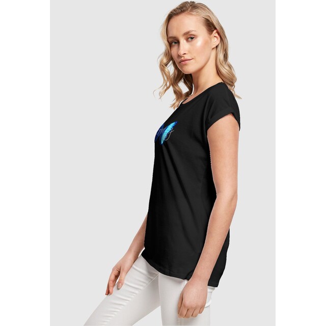 Merchcode T-Shirt »Damen Ladies Butterfly Blue Extended Shoulder Tee«, (1  tlg.) für bestellen | BAUR