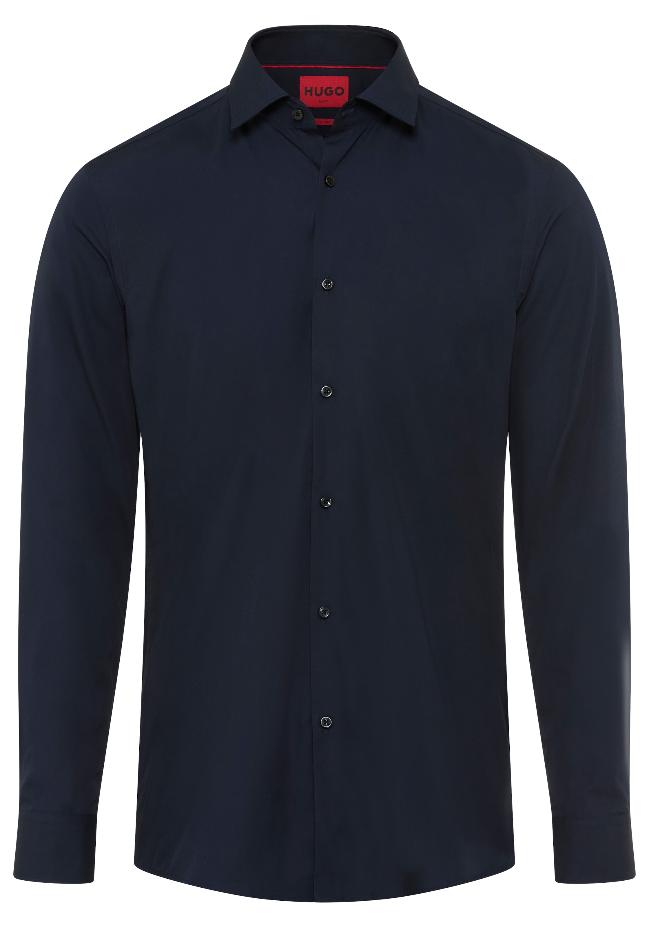 HUGO Langarmhemd »Kenno« Slim-Fit Hemd aus bügelleichter Baumwoll-Popeline