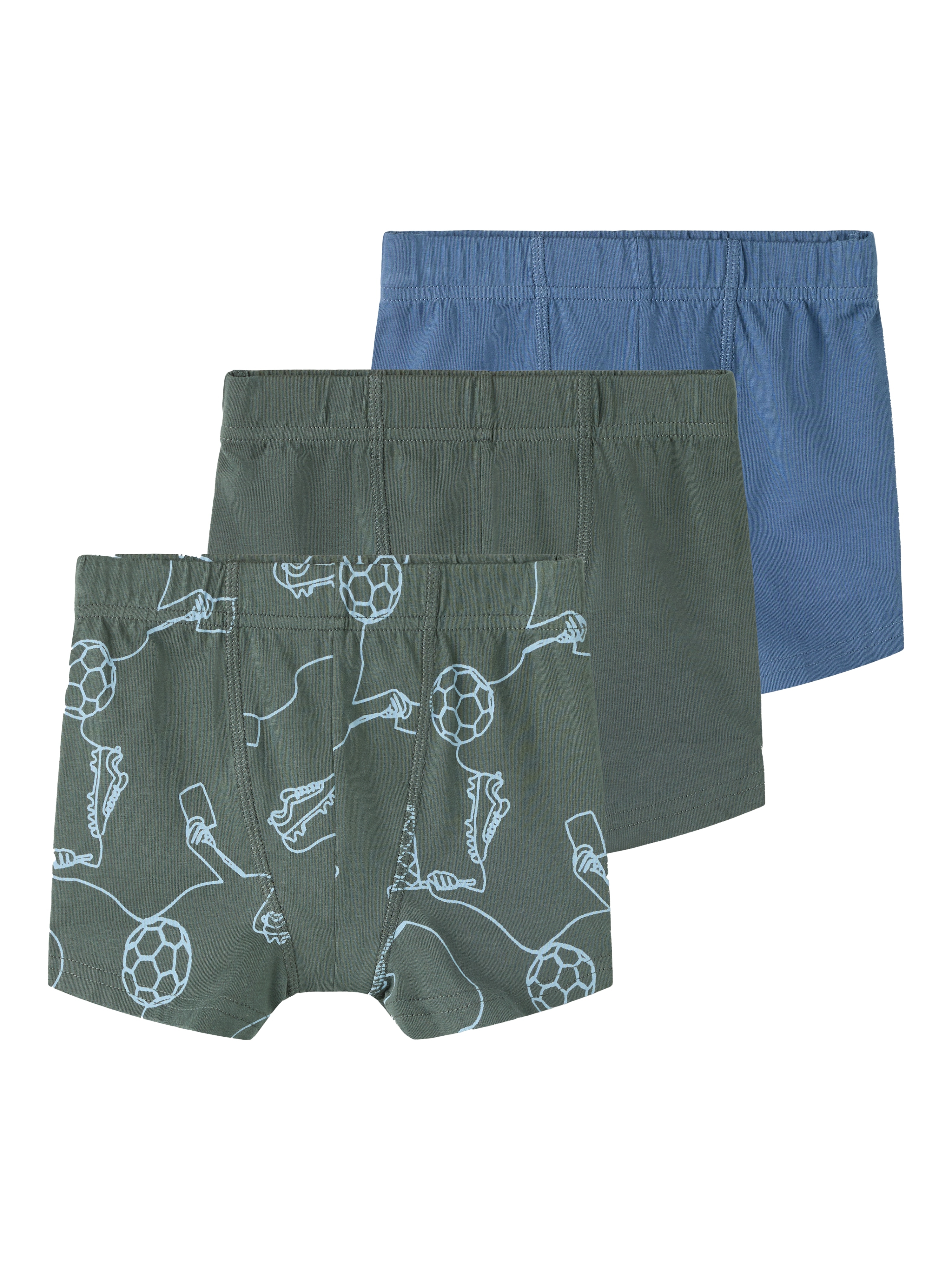 Name It Boxershorts "NMMTIGHTS 3P KICK OFF NOOS" Packung, 3 Stk. Baumwollmischung, uni und bedruckt im Set