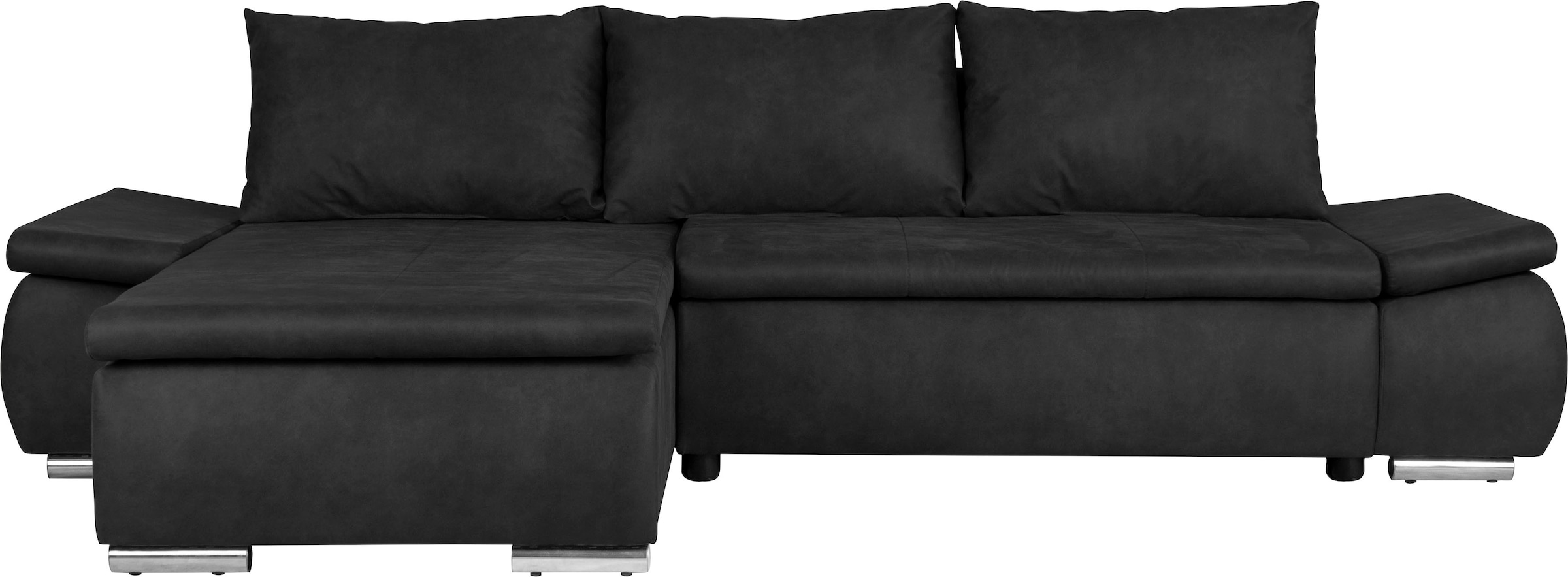 Home affaire Ecksofa »Acra L-Form« mit Bettfunktion und Bettkasten, in Mattenoptik