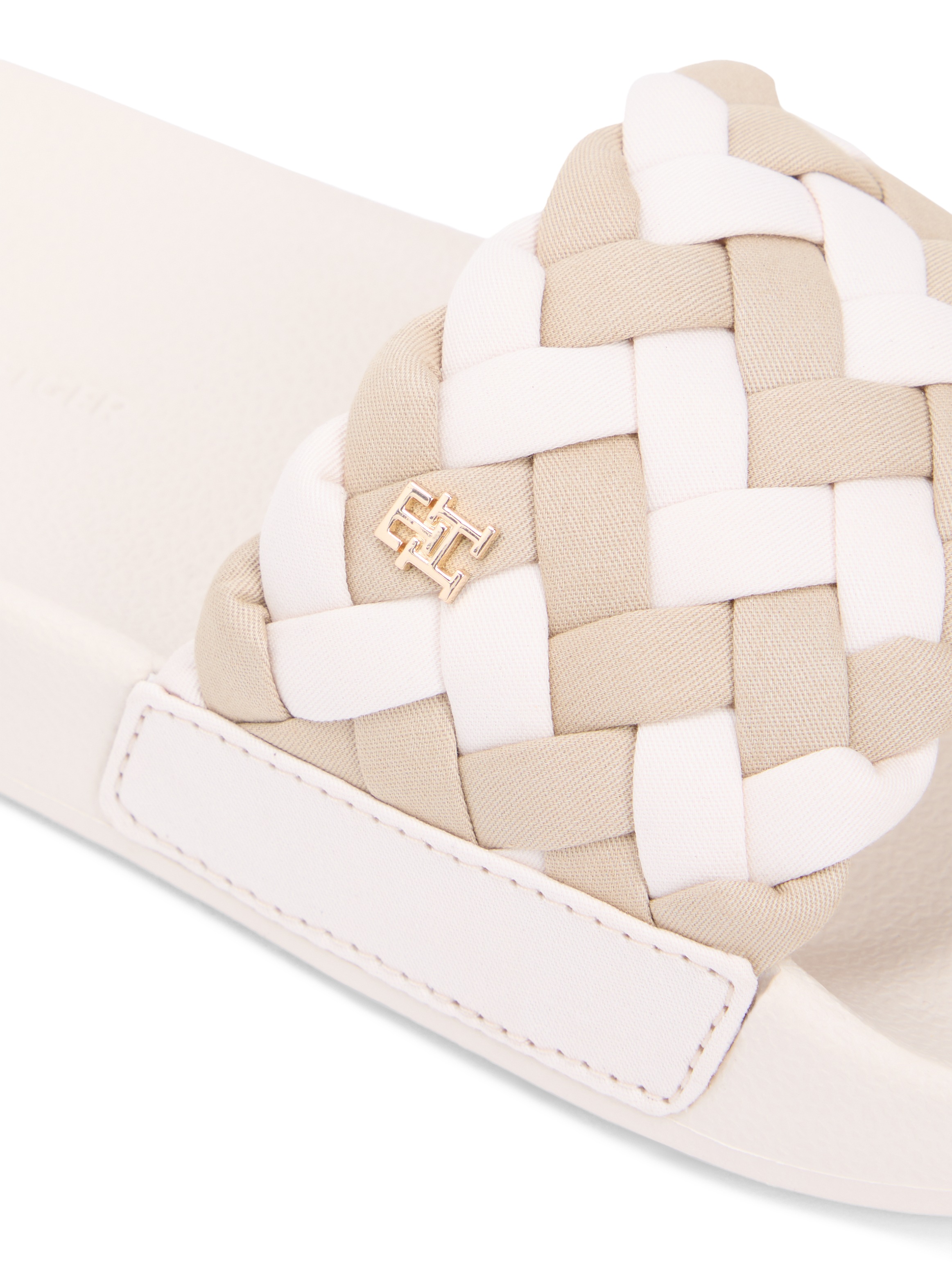 Tommy Hilfiger Pantolette "TH BRAIDED POOL SLIDE" Plateau, Sommerschuh, Str günstig online kaufen