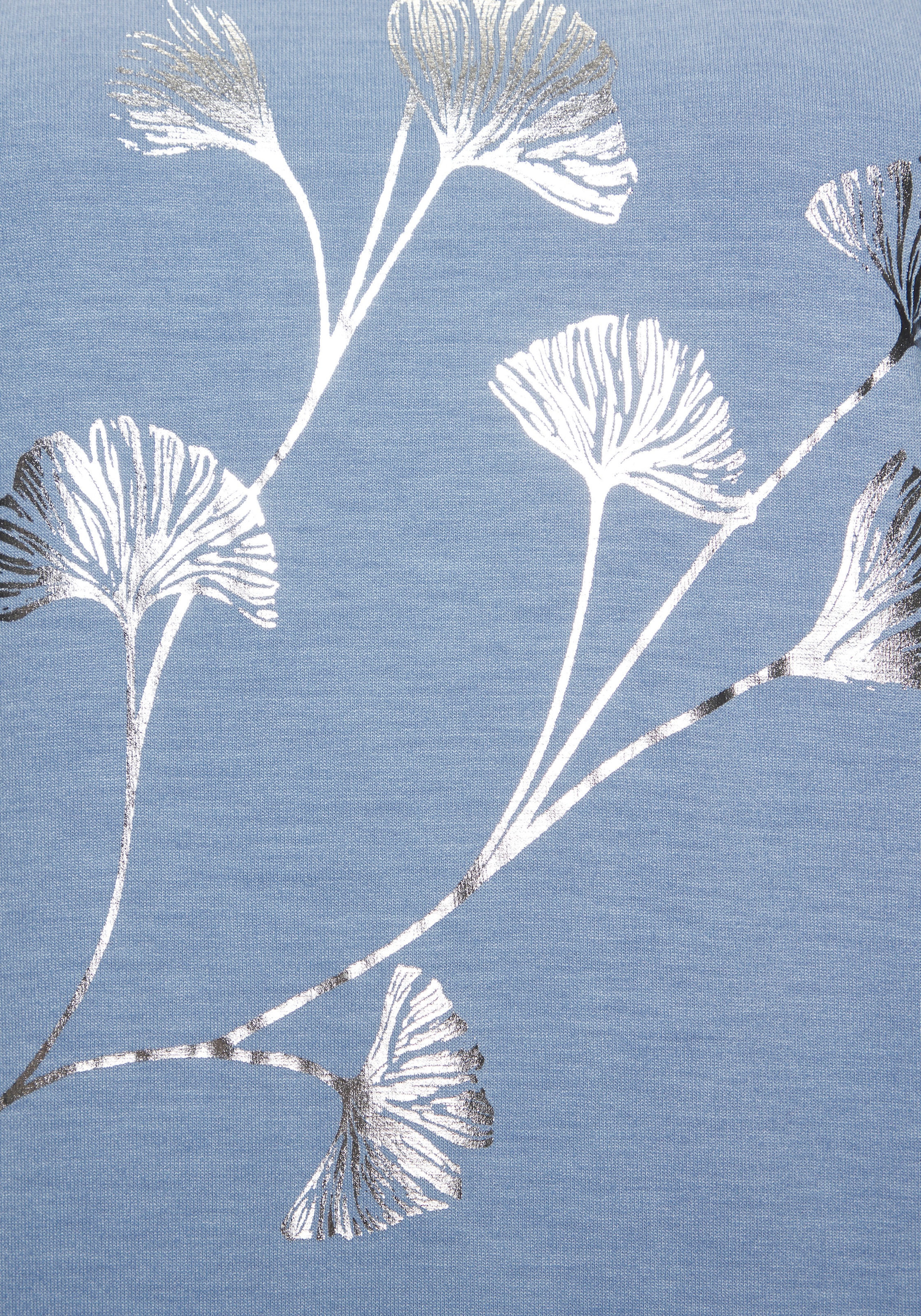Vivance Kurzarmshirt »mit schimmerndem Blumenprint«, aus elastischer Viskose-Qualität