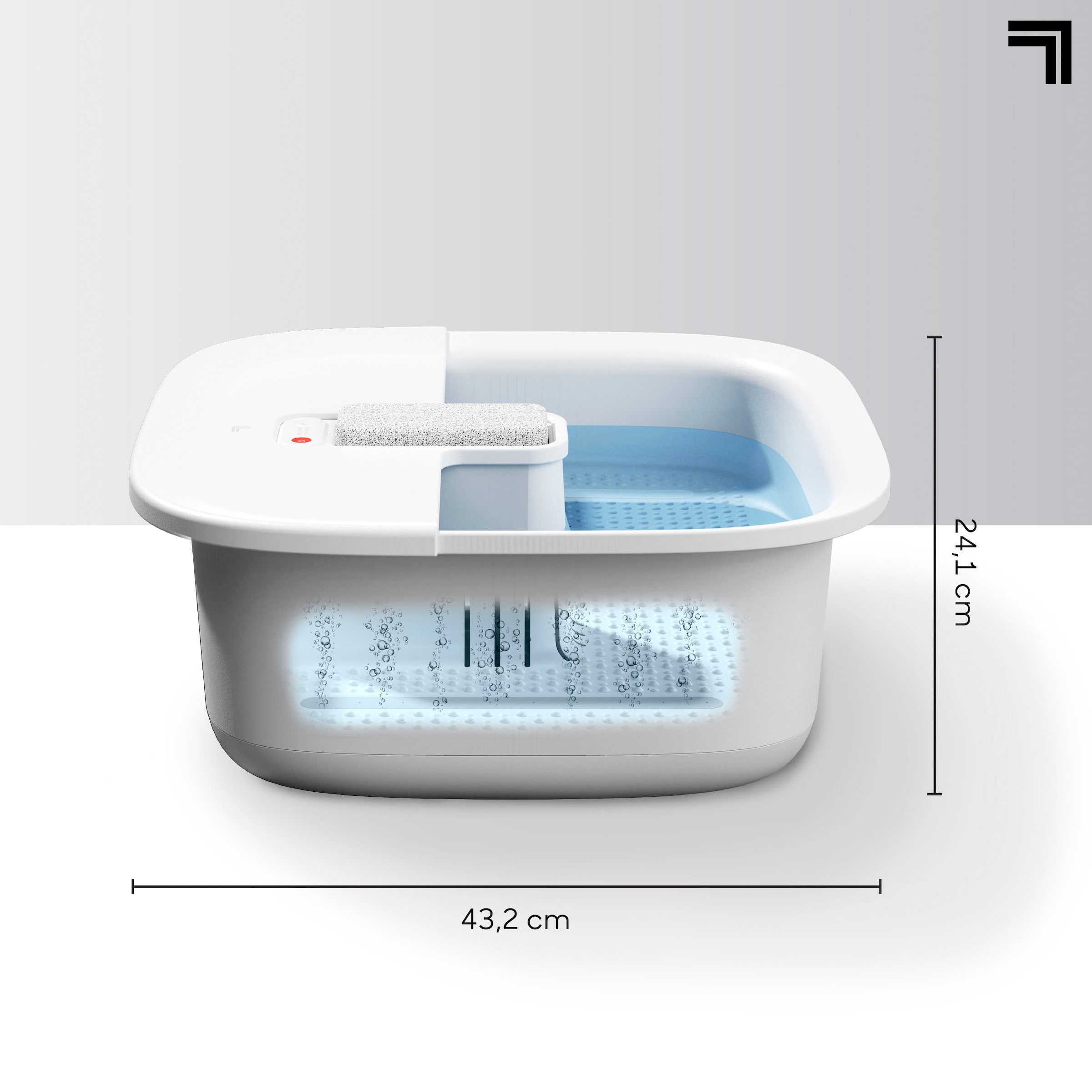 Sharper Image Fußbad »Elektrisch Beheizbare Fußbadewanne SOOTHE«, mit Sprudelfunktion- & Spritzschutz