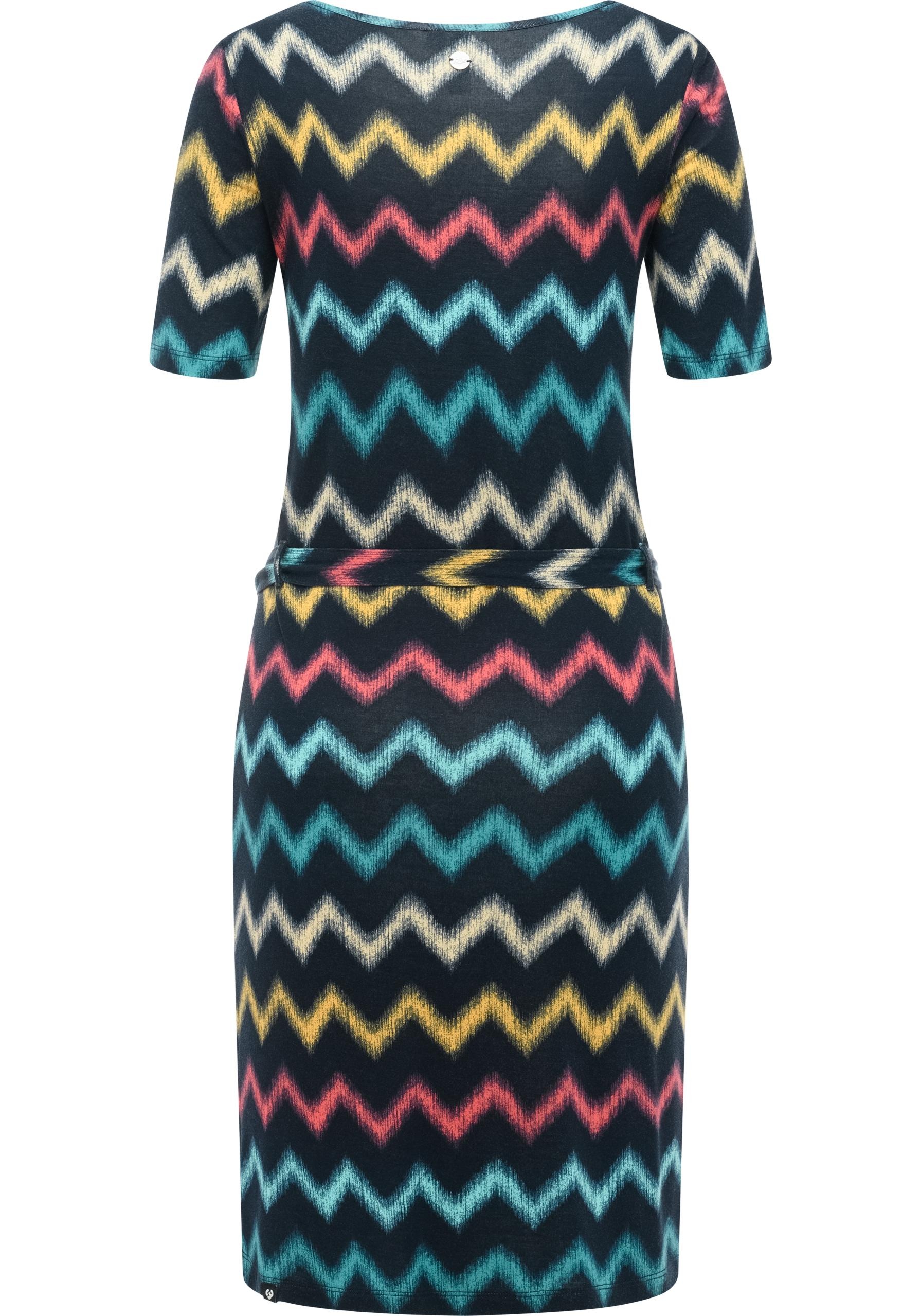 Ragwear Sommerkleid »Taggiana Print YOUMODO« Eingrifftaschen Damen Midikleid mit Taillenband und Taschen