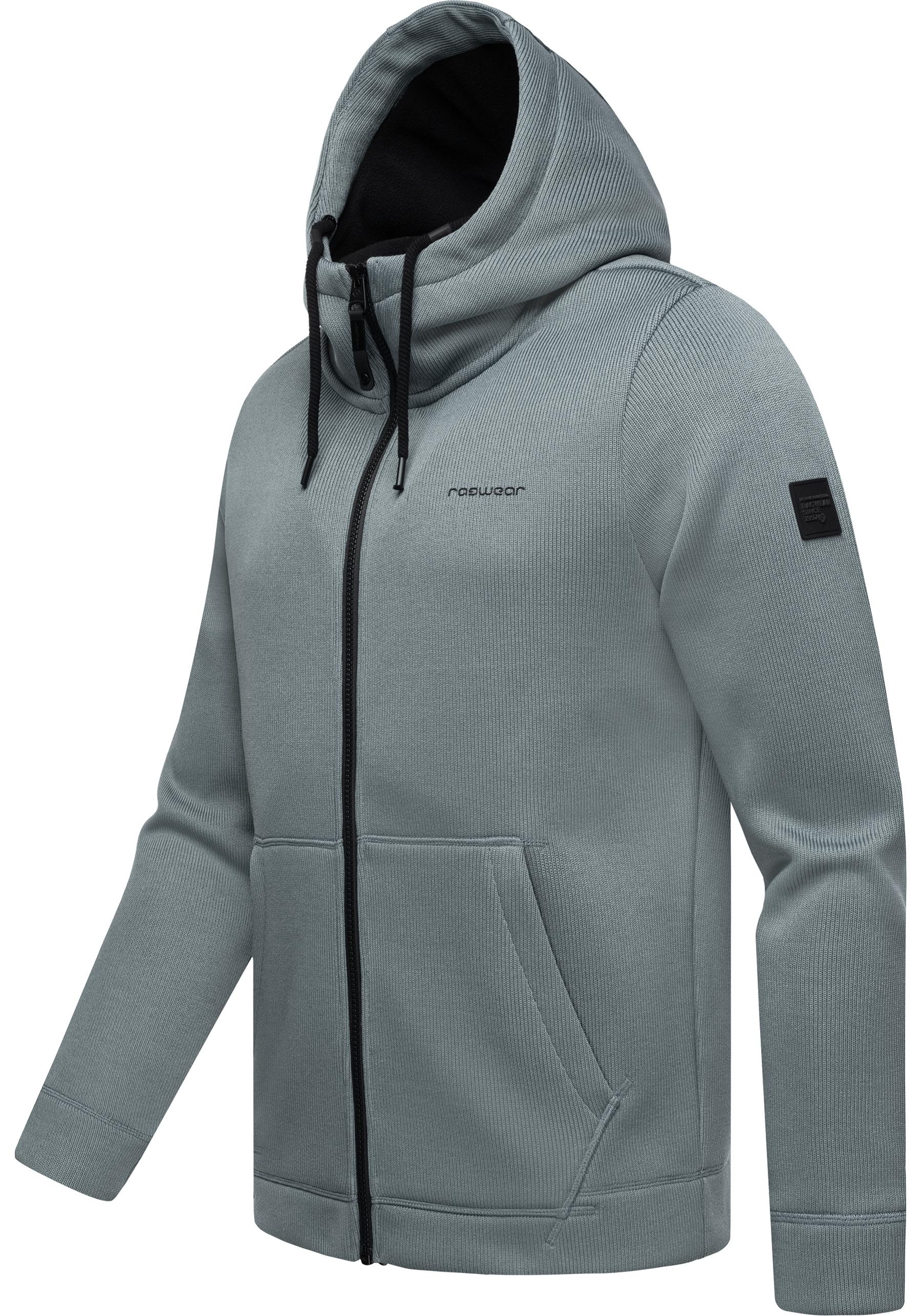 Ragwear Kapuzenstrickjacke »Fabian«, Herren Basic Rippstrick-Jacke mit Kapuze