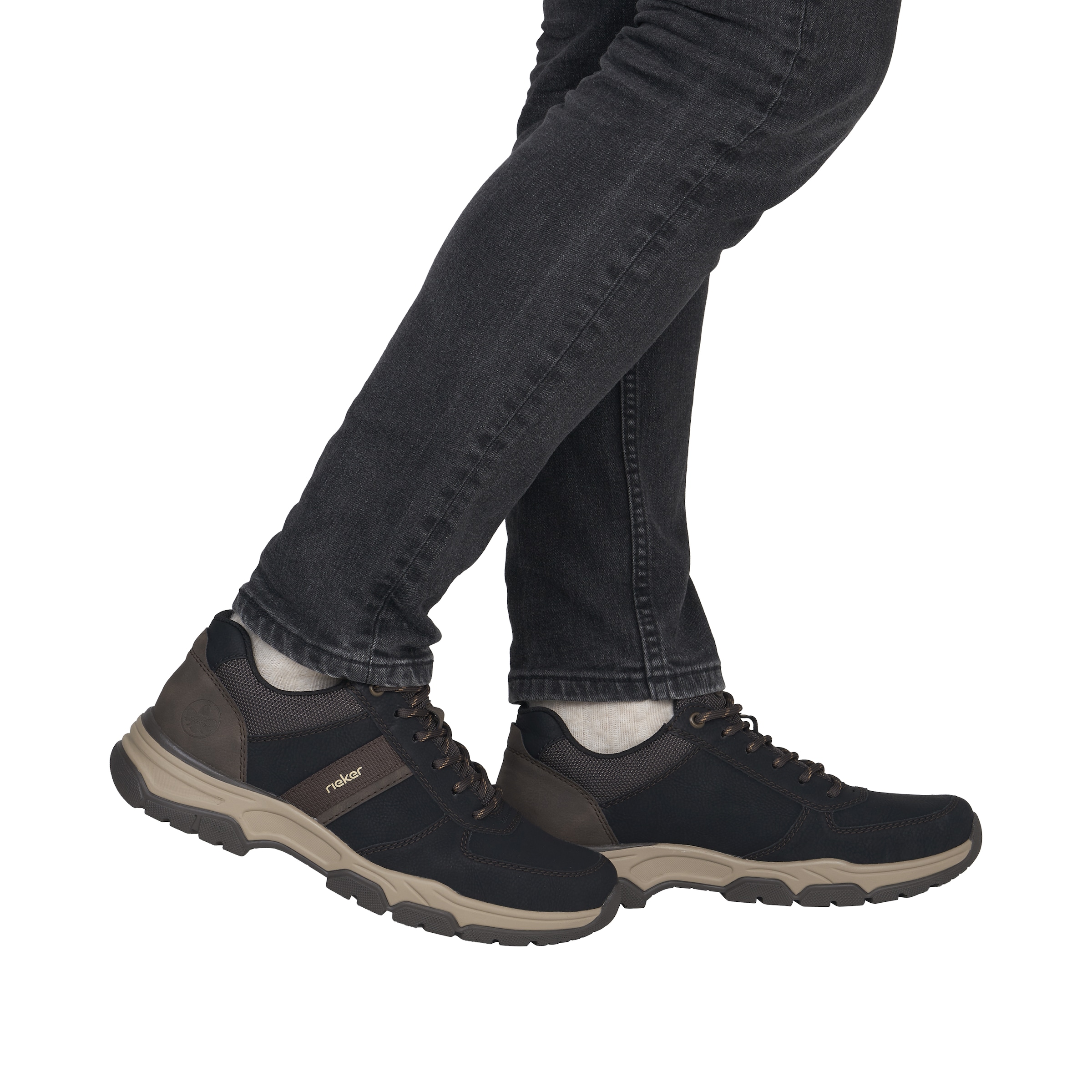 Rieker Sneaker  , Freizeitschuh, Outdoorschuh, Schnürschuh mit gepolstertem Schaftrand