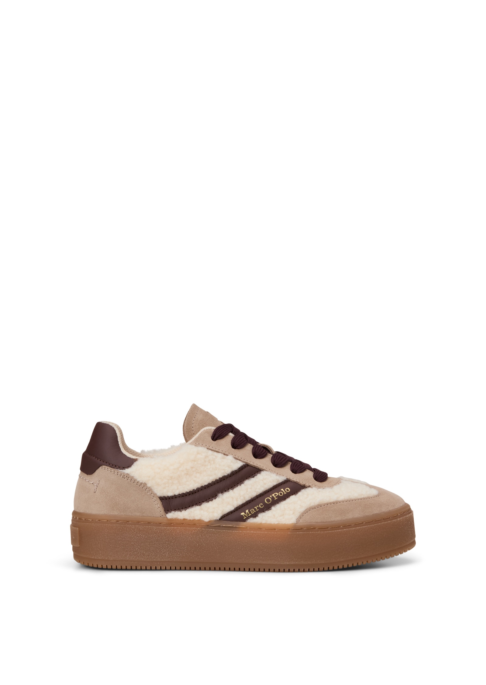 Marc O'Polo Sneaker »aus geöltem Veloursleder und Kunstfell«