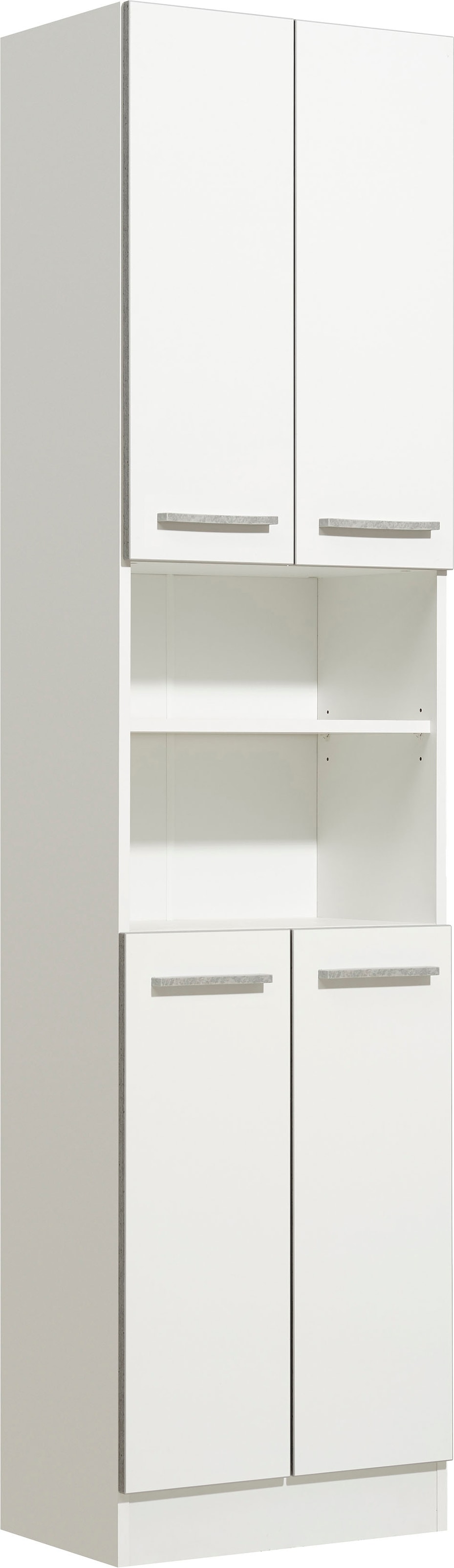 Hochschrank »Quickset 953 Badschrank 50 cm breit, 4 Türen, Nische, 3 Einlegeböden«,...