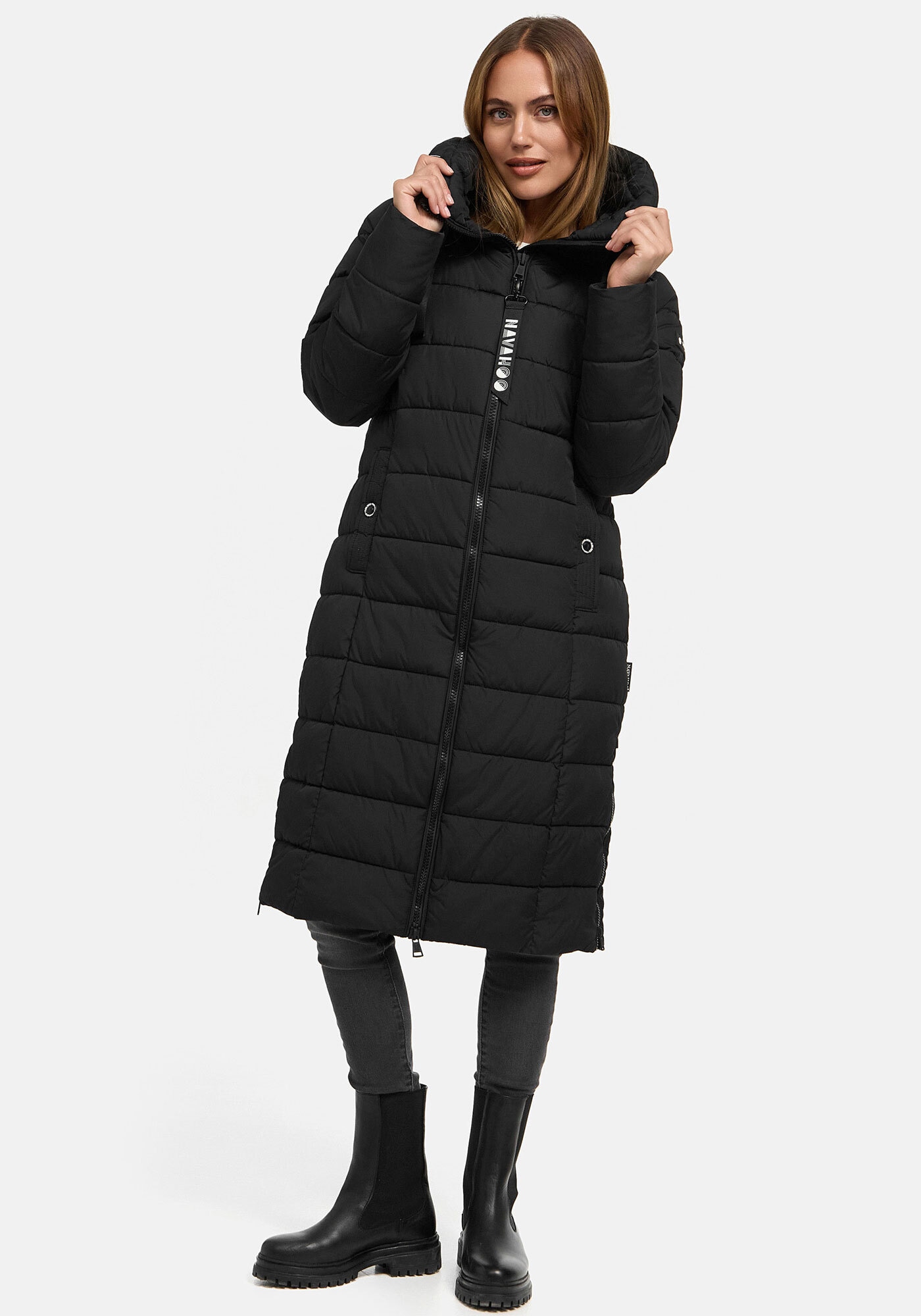 Navahoo Winterjacke »Mondmaedchen« Extra langer Schnitt mit seitlichen Belüftungsöffnungen