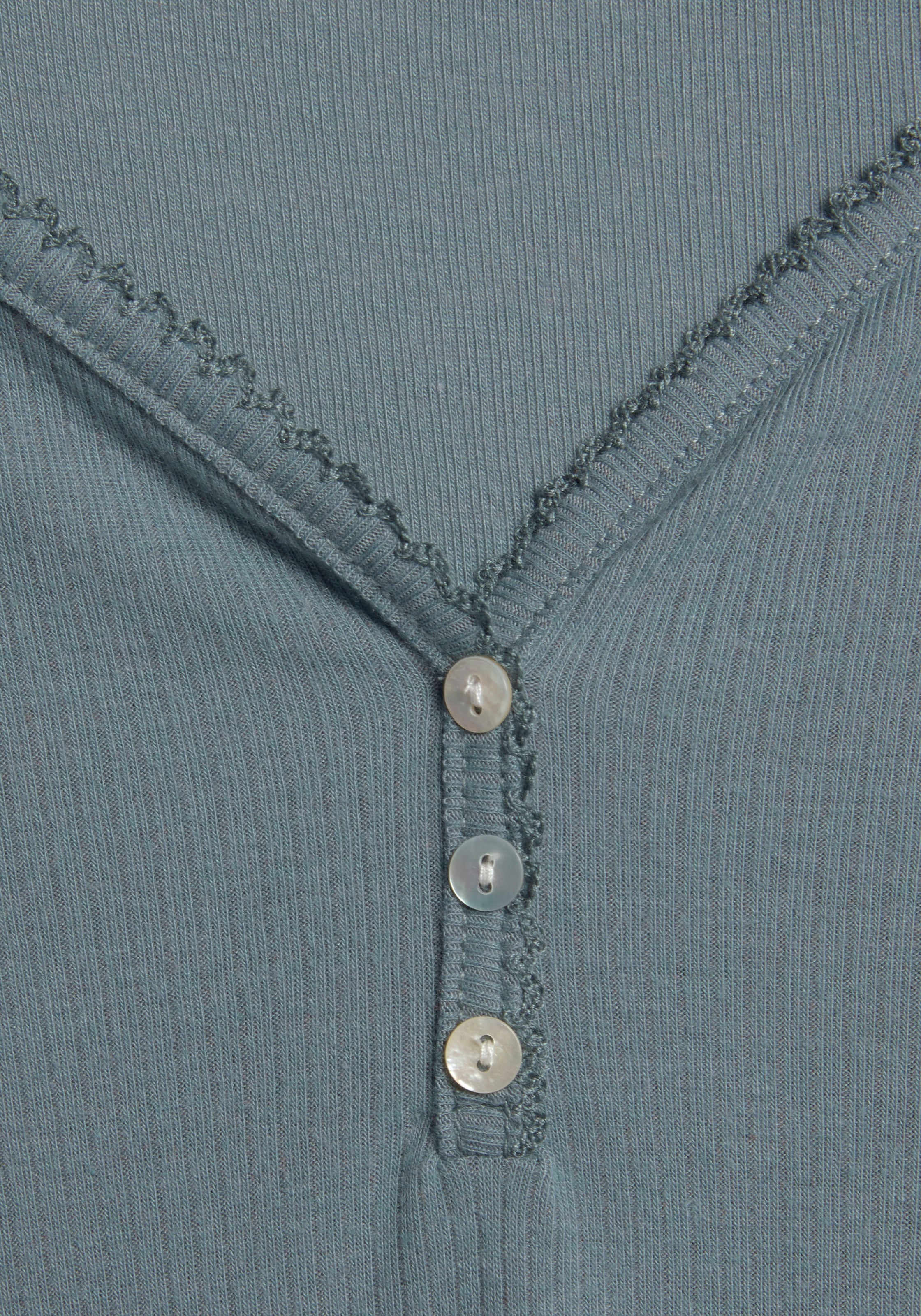 LASCANA Pyjamaoberteil, aus Rippstrick