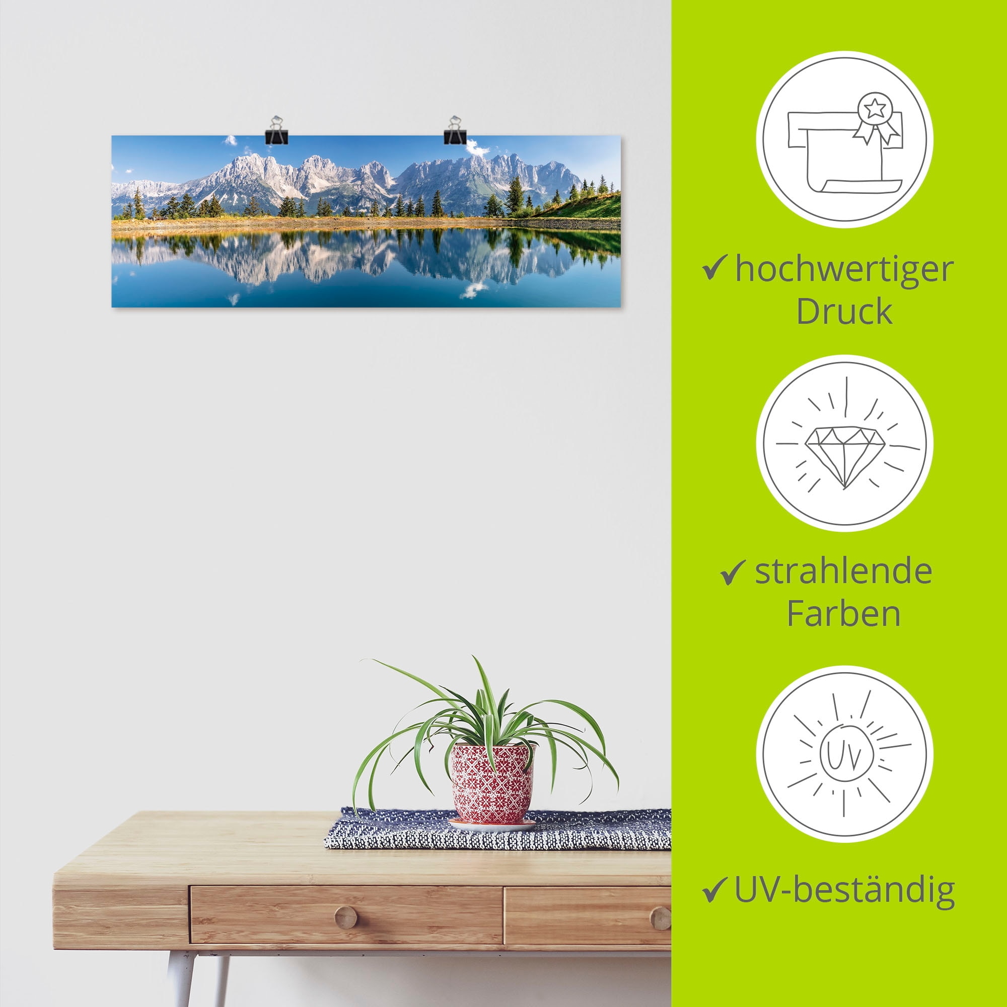 Artland »Kaisergebirge Tirol« Berge & Alpenbilder 1 Stk. tlg. als Alubild, Leinwandbild, Poster in verschied. Größen