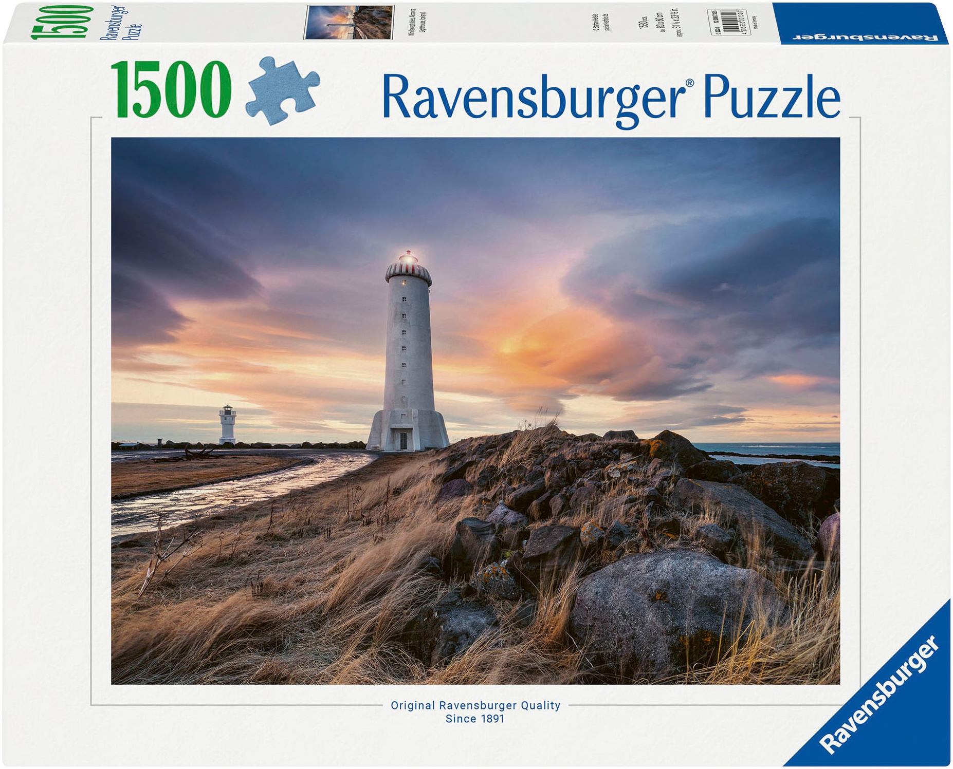 Puzzle »Magische Stimmung über dem Leuchtturm von Akranes, Island«, Made in Germany;...