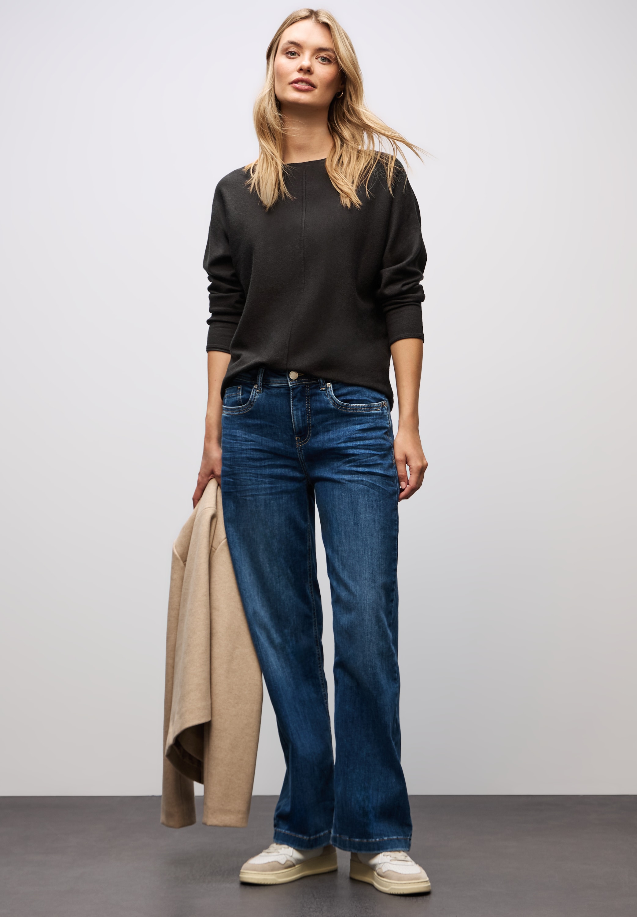 STREET ONE Strickpullover Dolman, mit U-Boot-Ausschnitt