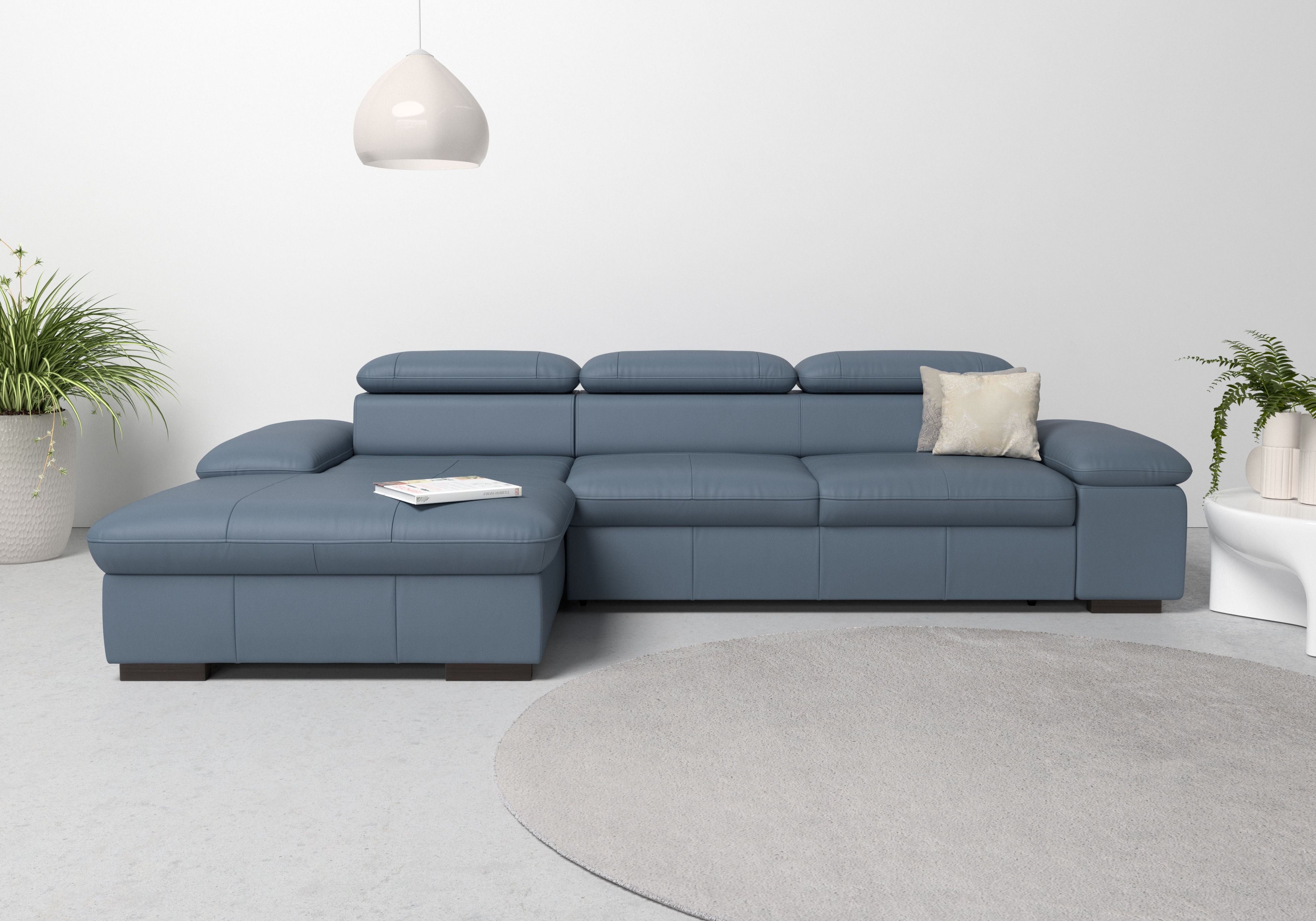 OTTO home Ecksofa "Alberto L-Form" mit Kopfteilverstellung, wahlweise mit Schlaffunktion