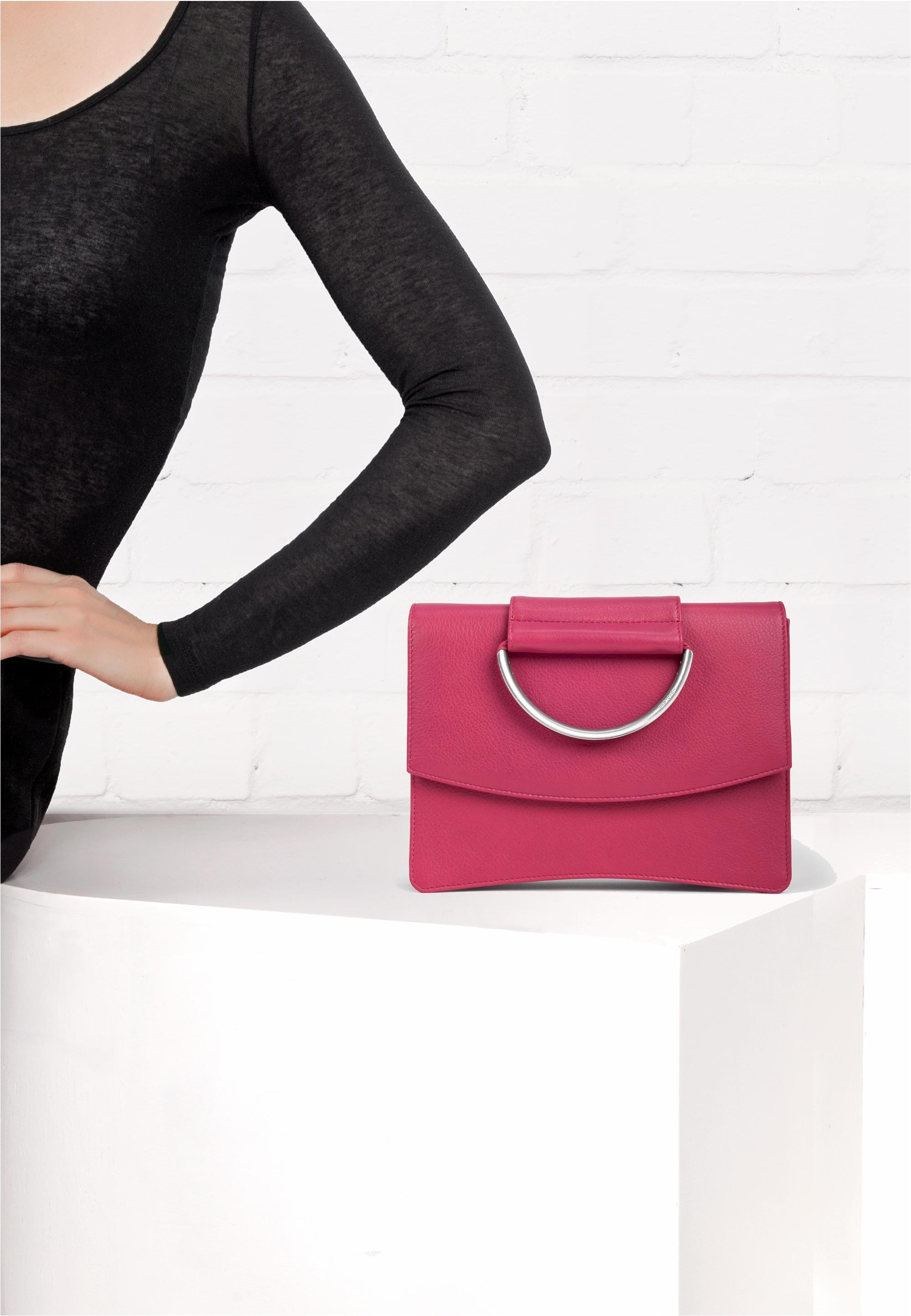 GRETCHEN Schultertasche »Oyster Clutch Three«, aus italienischem Kalbsleder