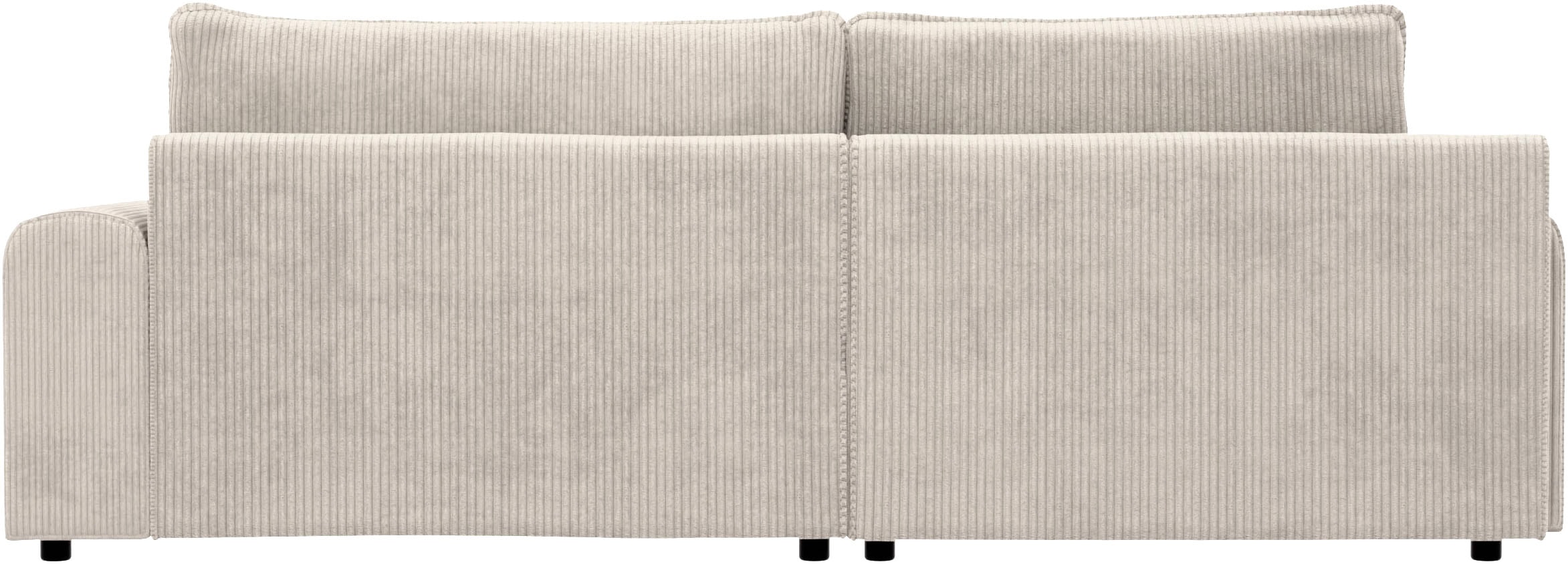 TRENDMANUFAKTUR Ecksofa »Fordon, Schlafsofa mit Bettkasten, Couch in L-Form, Breite 250 cm«, in Cordstoff HYPER, cream, Recamiere links