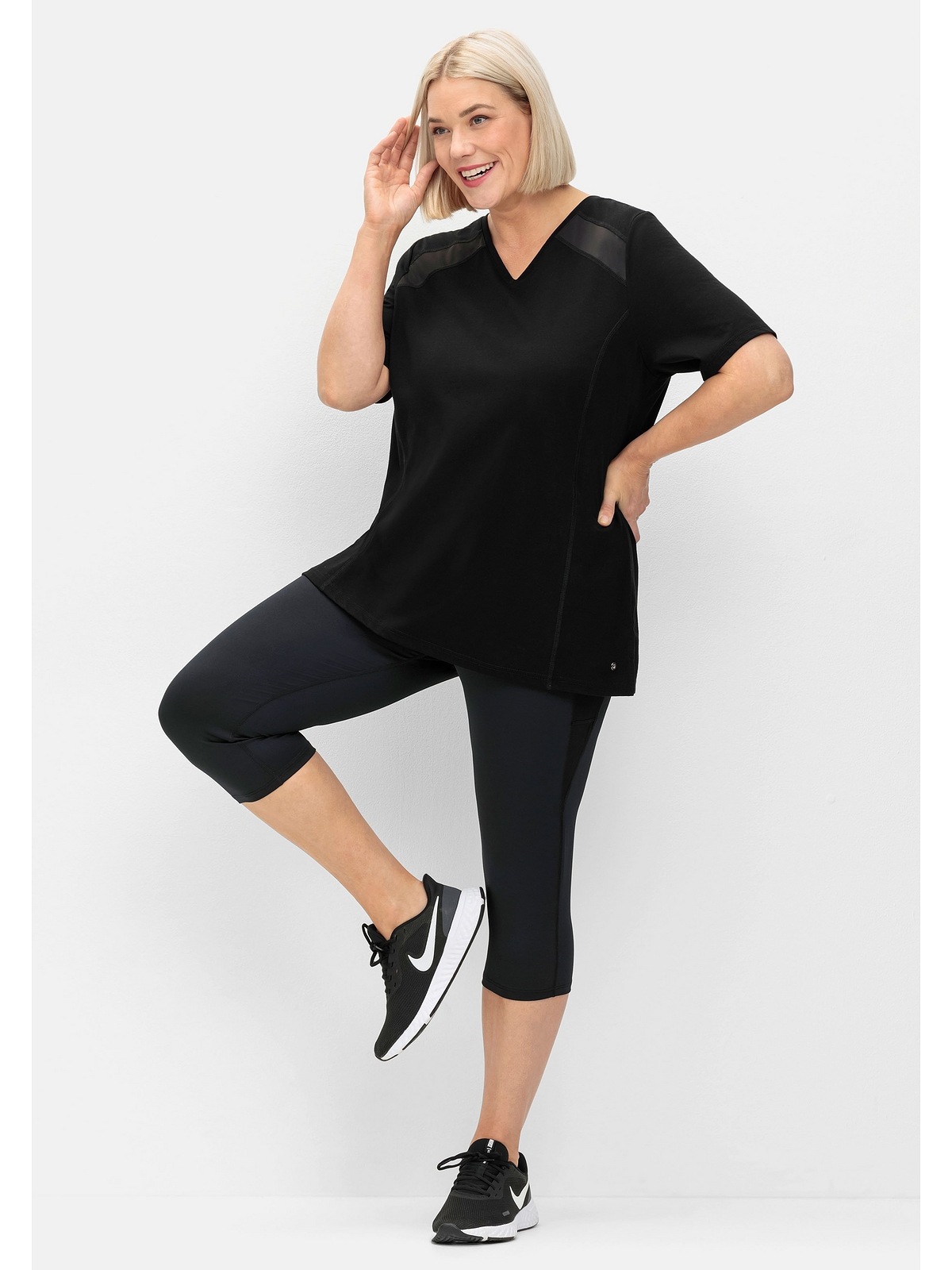 Sheego Funktionsshirt »Große Größen«, atmungsaktive Qualität, mit Mesh-Einsätzen