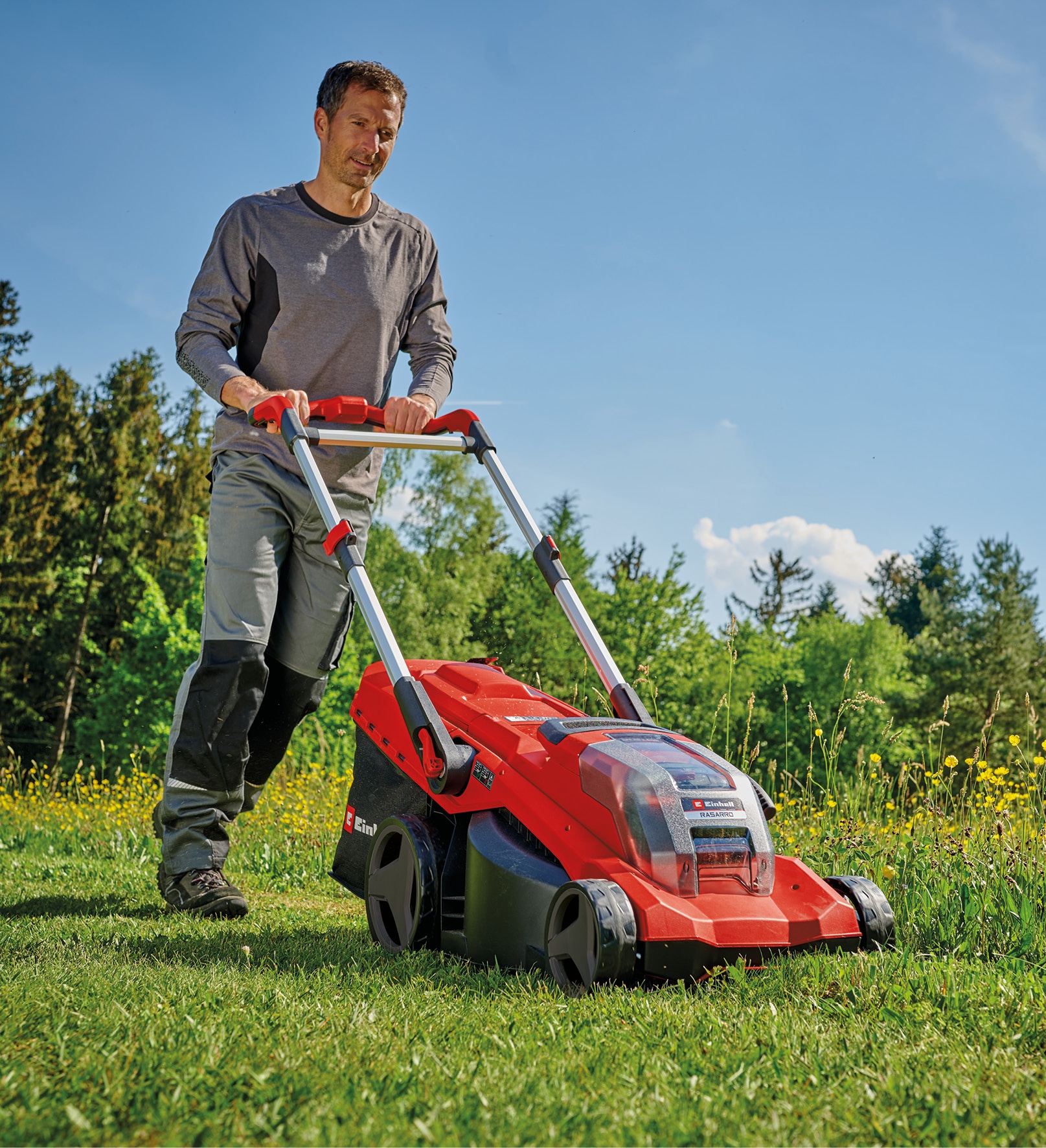 Einhell Akkurasenmäher "Einhell Power X-Change RASARRO 36/42", mit 2x Akku günstig online kaufen
