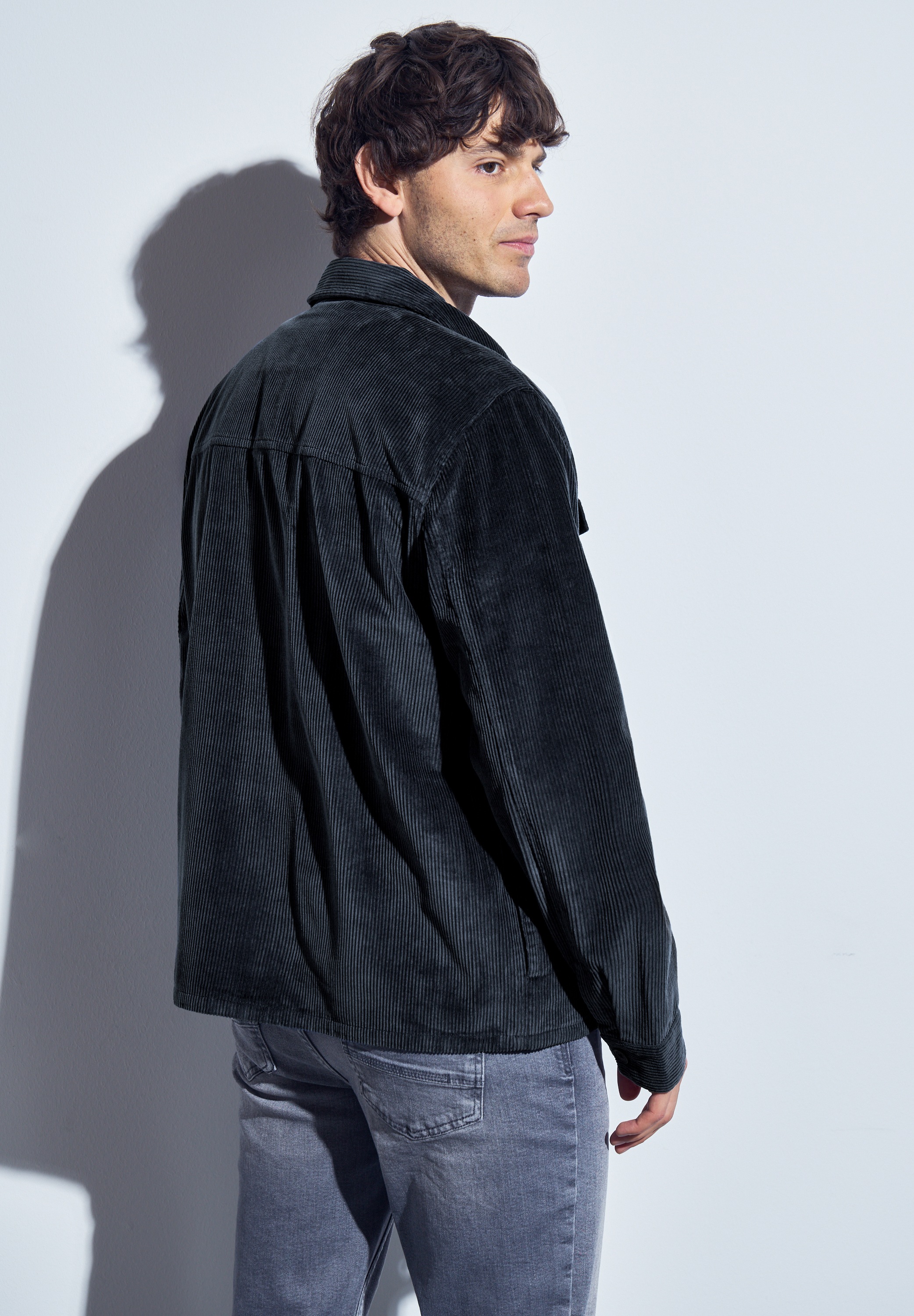 STREET ONE MEN Outdoorjacke, ohne Kapuze, aus reiner Baumwolle
