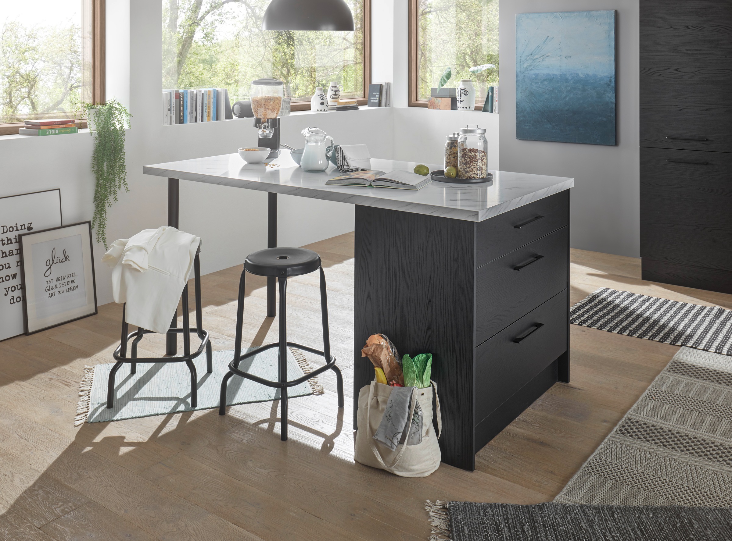 BASIC by Balculina Kücheninsel "Yorki Kücheninsel" Breite 180 cm, Stauraum günstig online kaufen