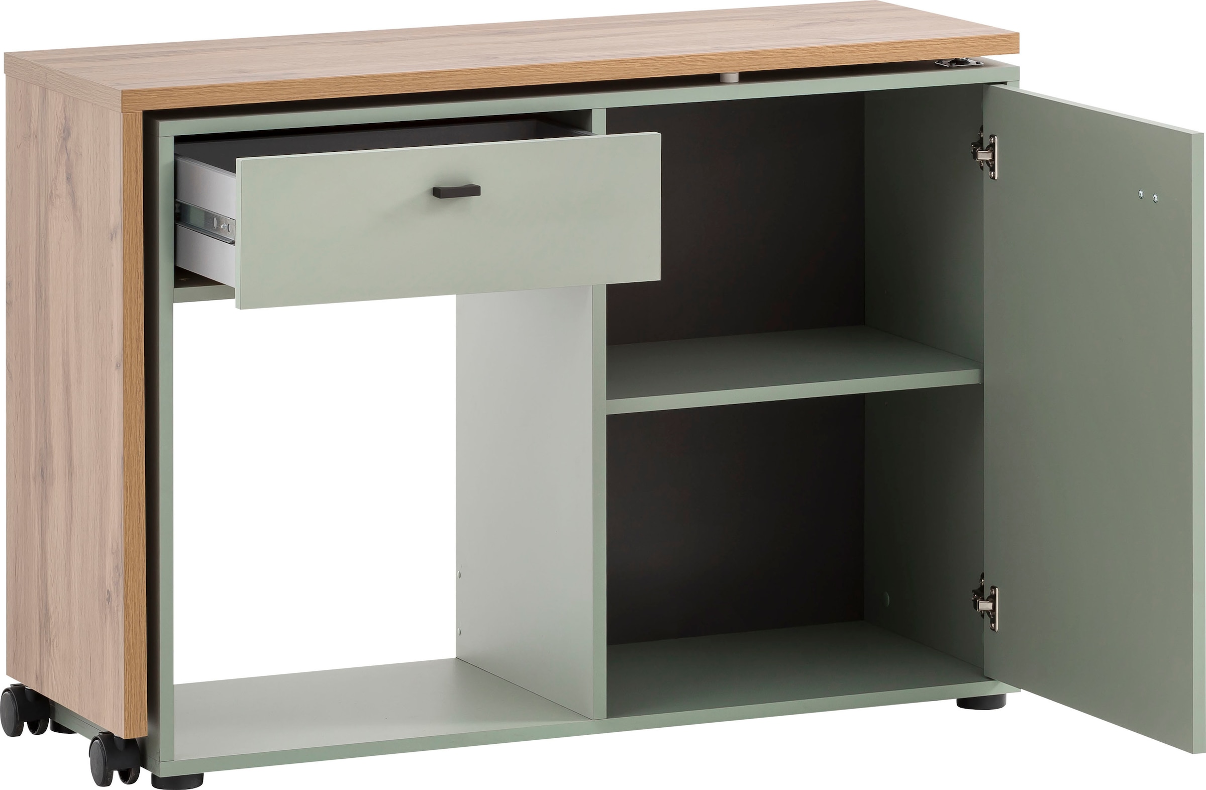 Schildmeyer Schreibtisch »Tiny Working«, praktisch im Home Office, Sideboard mit flexibler Arbeitsplatte