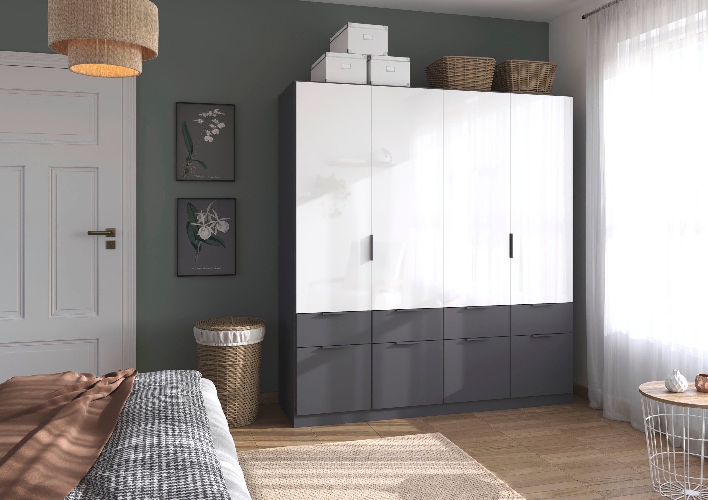 rauch Drehtürenschrank »Celle«, in 4 Breiten und 2 Höhen, optional mit Schubkästen MADE IN GERMANY