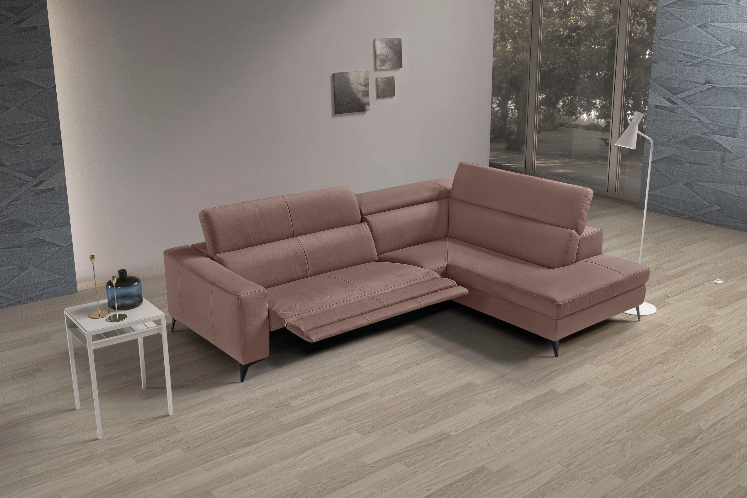 Egoitaliano Ecksofa "Edith, Designsofa mit hohem Sitzkomfort, L-Form", inkl günstig online kaufen