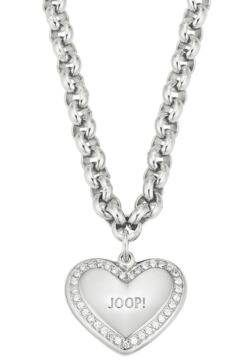 JOOP! Kette mit Anhänger »Herz, 2024891«, mit Zirkonia (synth.)