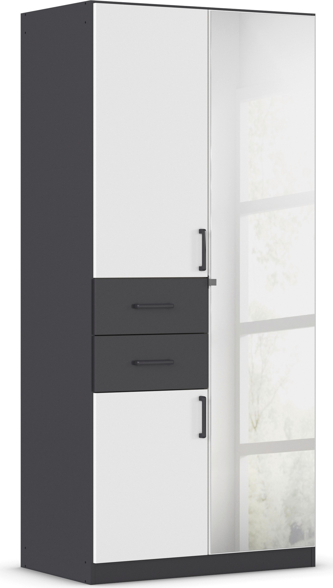 rauch Drehtürenschrank »Maika« mit Spiegel, 2 Schubladen, in verschiedenen Breiten, Höhen und Farben