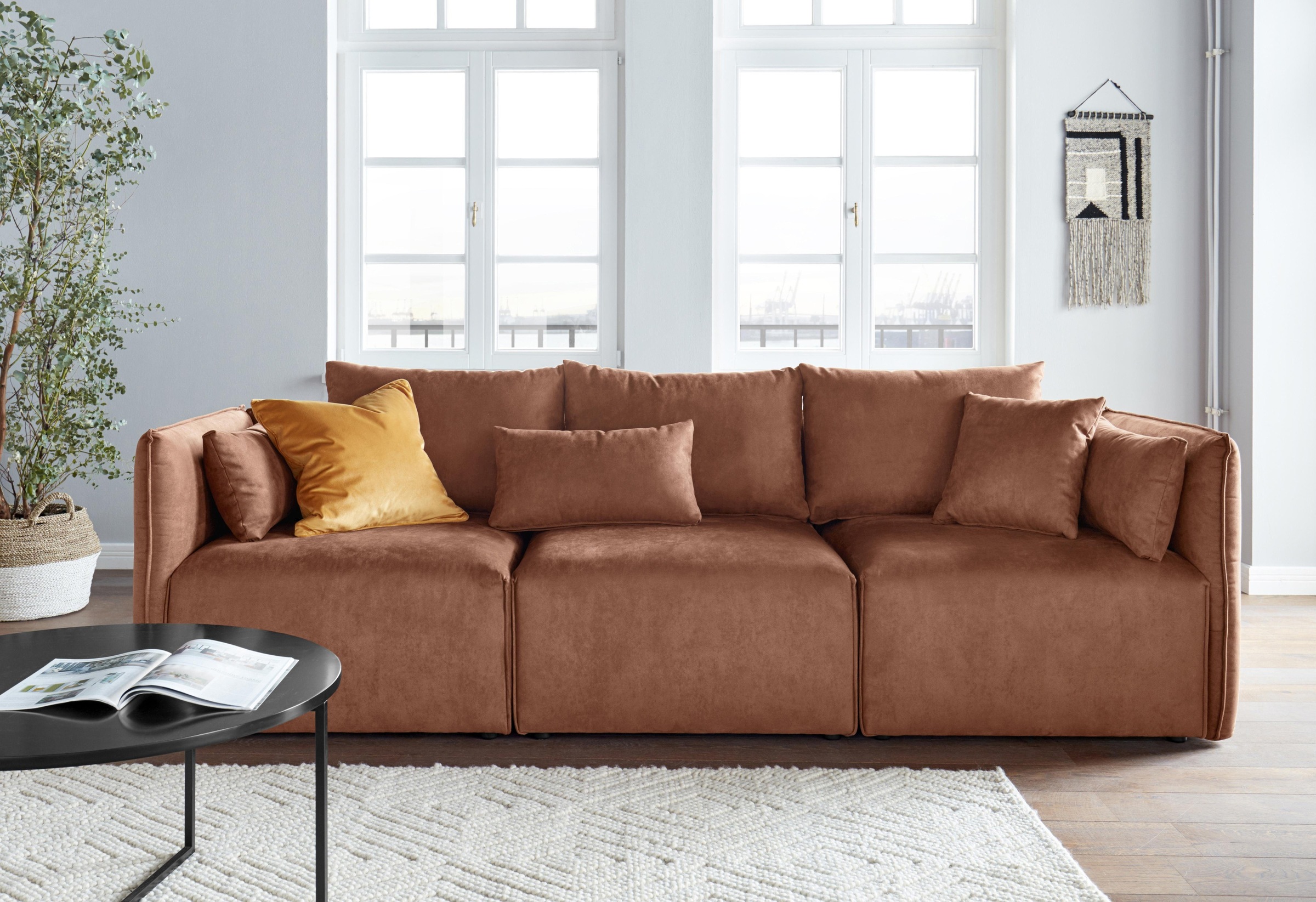 OTTO home 3-Sitzer "Nöre" 3 Teile, in vielen Bezugsqualitäten und Farben s. günstig online kaufen