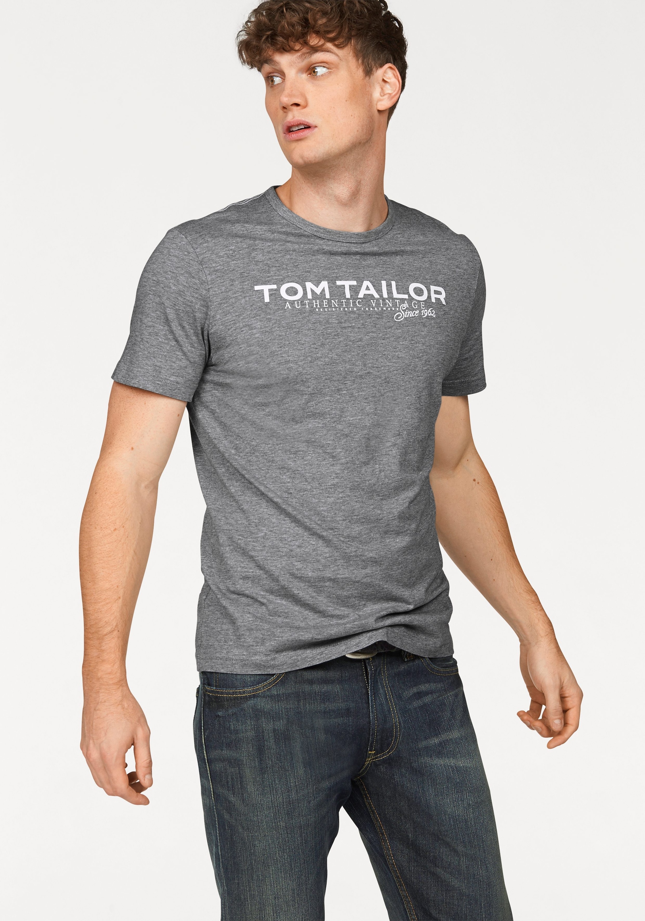 TOM TAILOR Rundhalsshirt, mit Logoprint