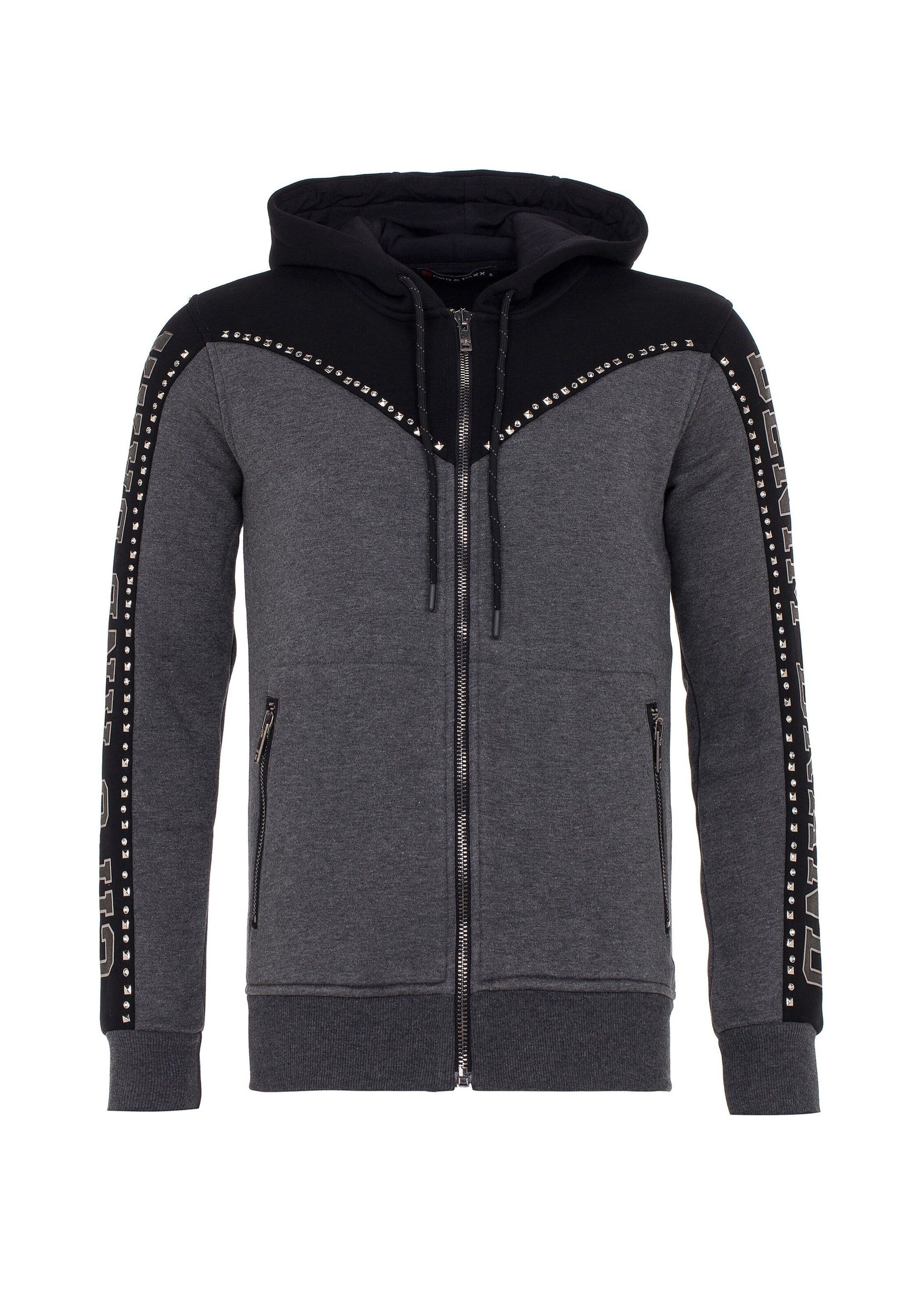 Cipo & Baxx Sweatjacke »Sweatjacke«, mit praktischen Kapuze, CL381