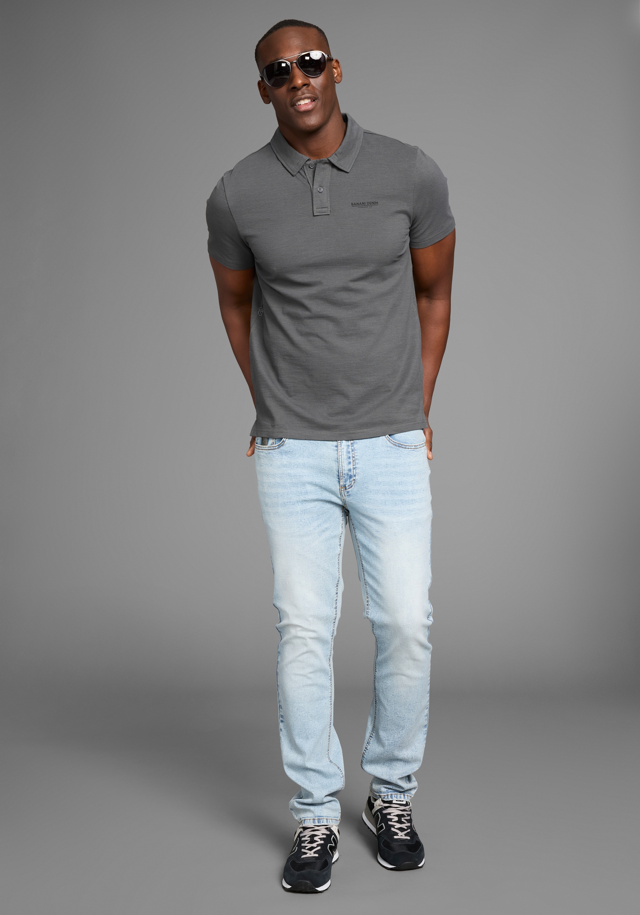 Bruno Banani Polo Shirt Men Anthracite L 3