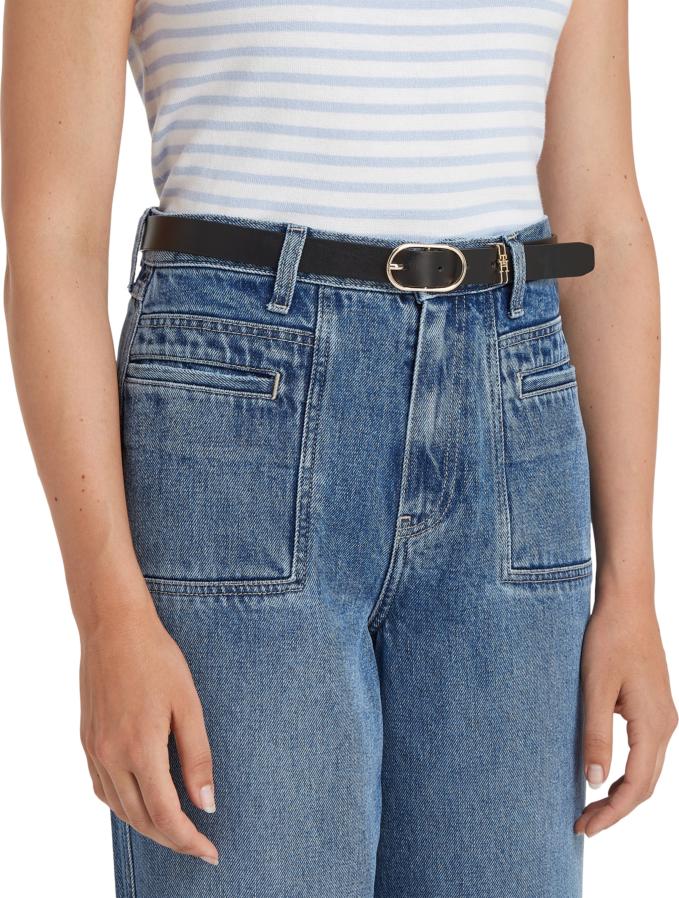 Tommy Hilfiger Ledergürtel "TH FEMININE 2.5 cm breit", Größenverstellbar günstig online kaufen