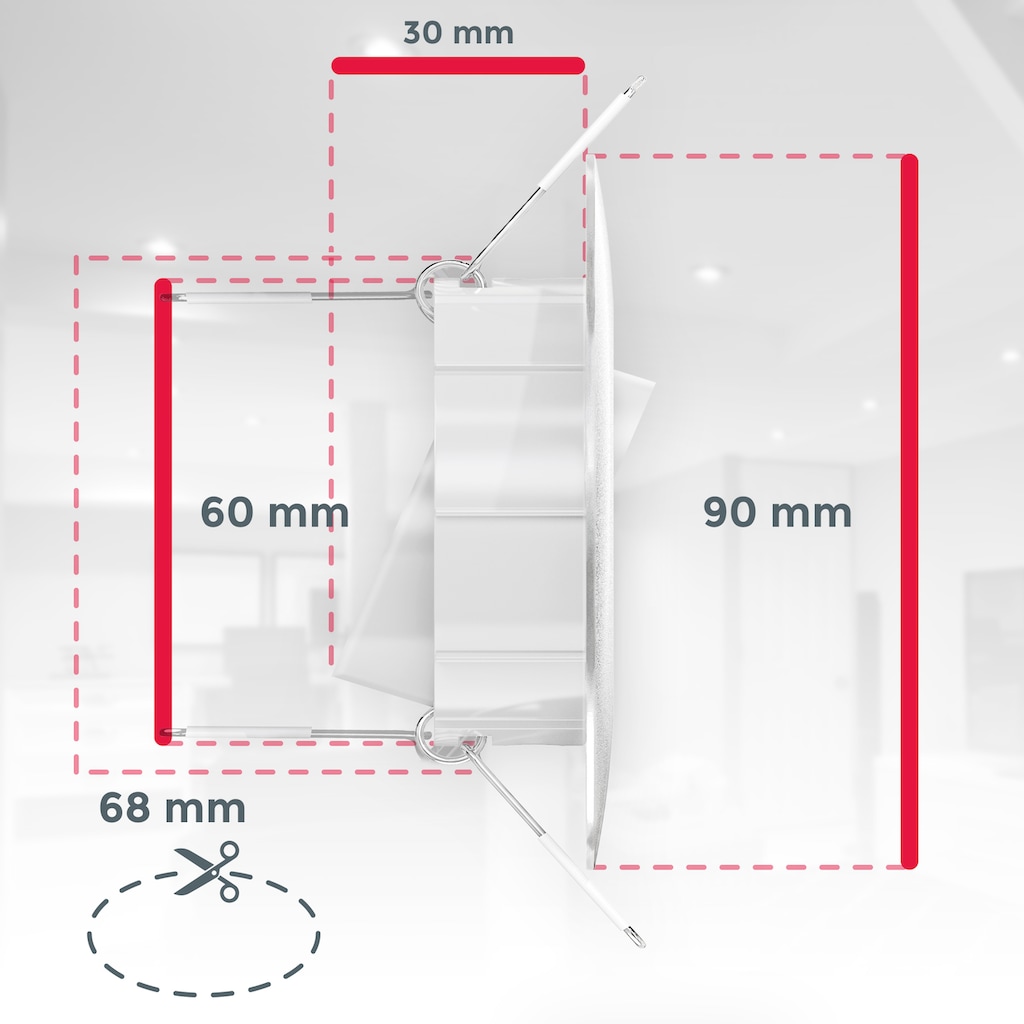 B.K.Licht LED Einbauleuchte, Einbauspots, schwenkbar, IP23, ultra-flach, Deckenspots, warmweiß, 6er Set