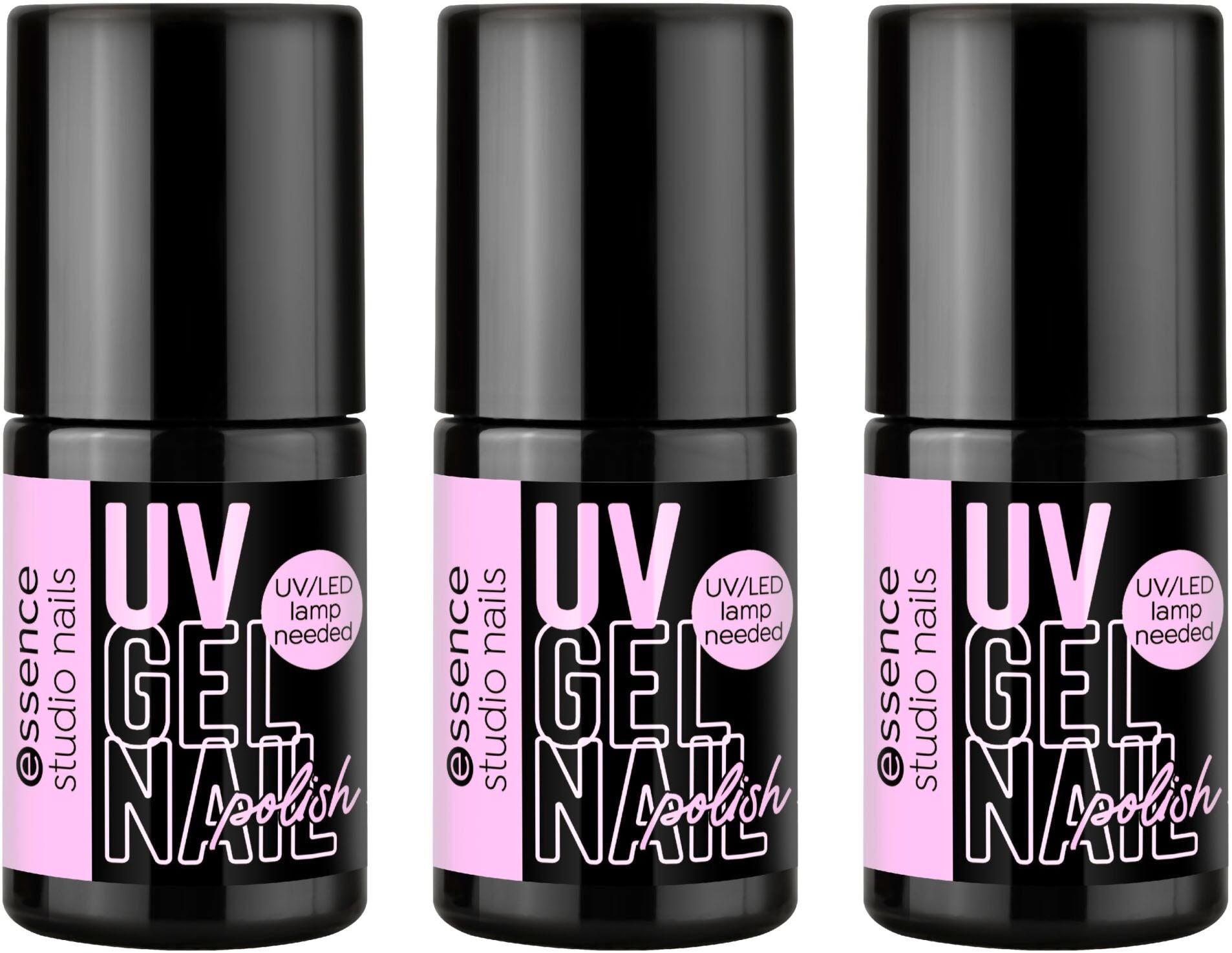 Nagellack »studio nails UV GEL NAIL polish«, (Set, 3 tlg.)